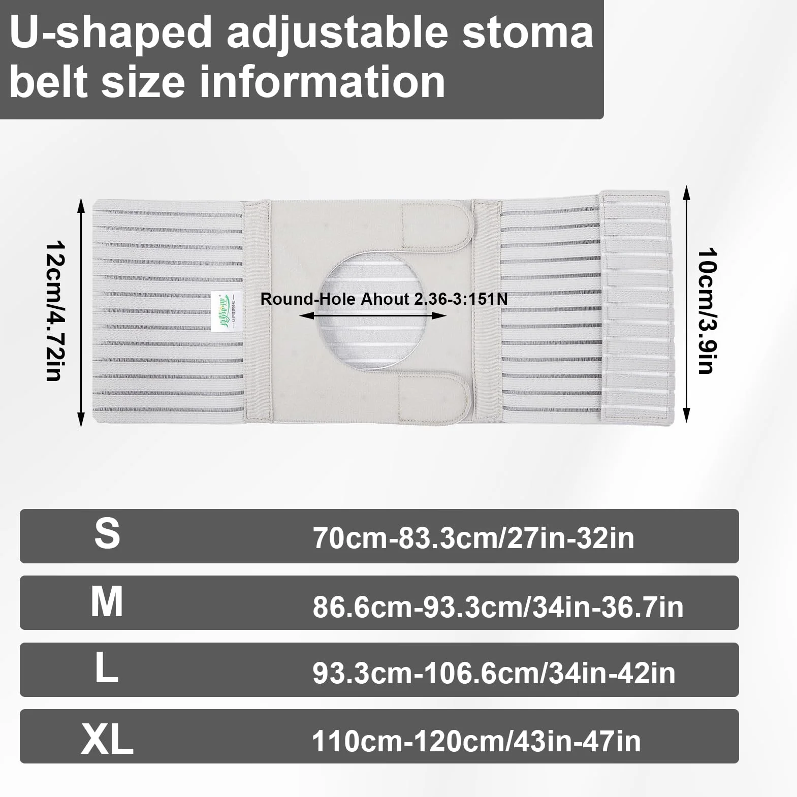 Cintura Per Stomia Da Uomo E Donna, Fascia Per Stomia, Cintura Addominale Post Colostomia, Fascia Addominale Post Operatoria, Prevenzione Delle Ernie Para-Stomali, L