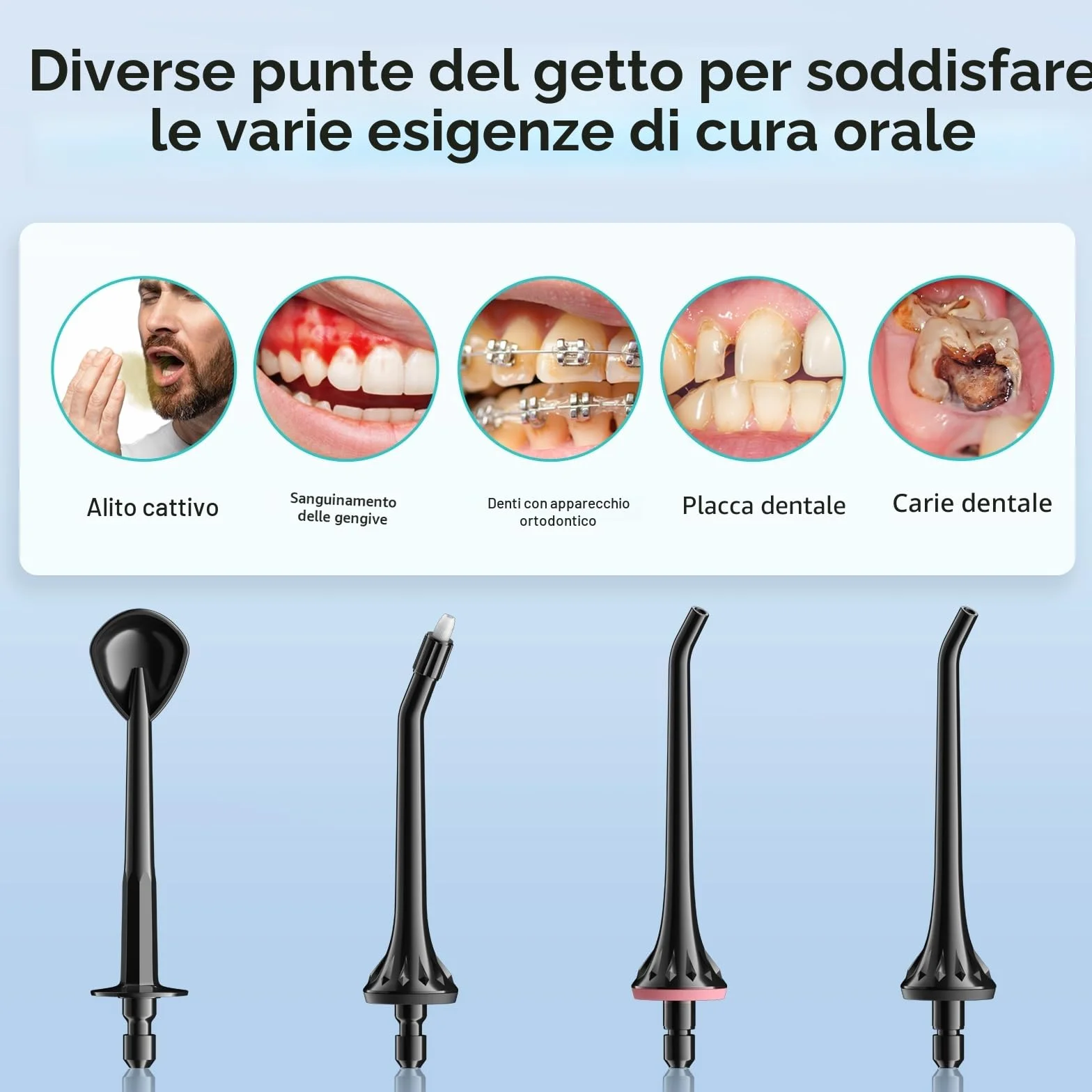 COSLUS C30 Idropulsore Dentale Portatile: 300ml Irrigatore Orale Senza Fili, 4 Modalità Idropulsore Dentale, Vincitore del Test 30 Giorni, Facile da Usare, IPX7 Impermeabile, Nero