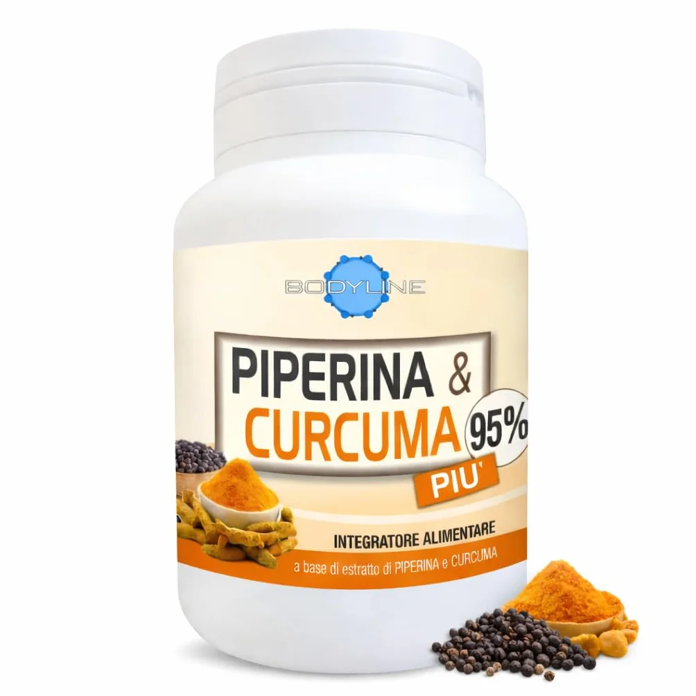 Curcuma con Piperina 800mg Integratore Metabolismo Dimagrimento Brucia Grassi Naturale 60 Capsule