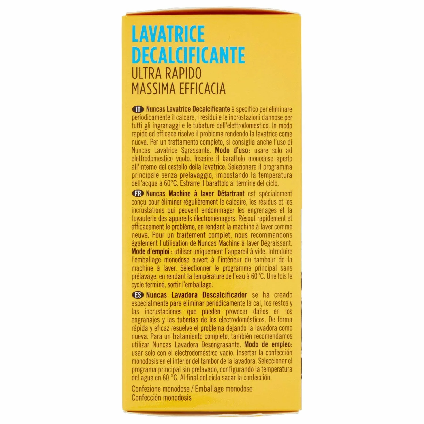 Nuncas Lavatrice Decalcificante Ultrarapido 250g