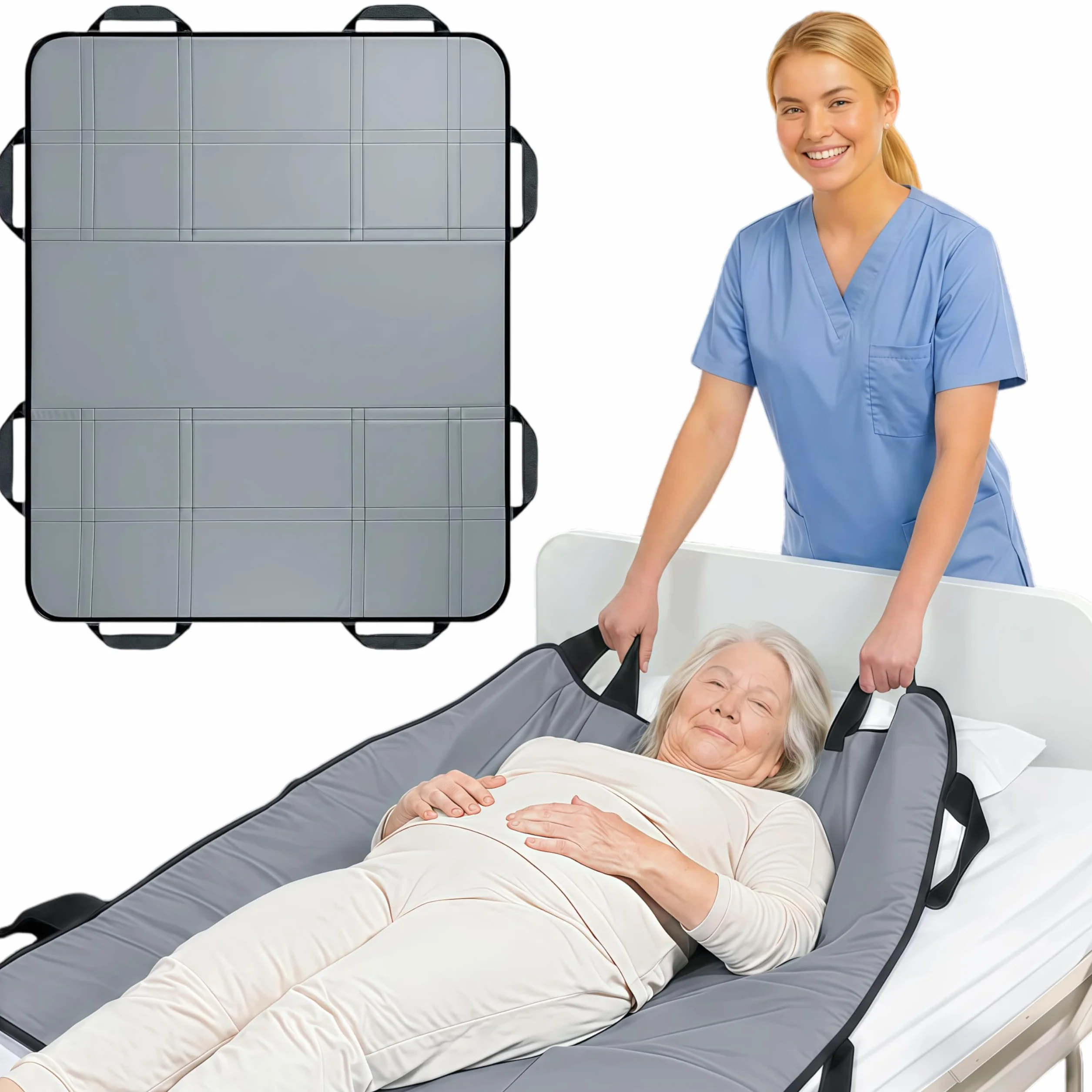 Comfort Telo di posizionamento 3 strati 120x100 cm Ausilio impermeabile trasferimento portata 220 kg