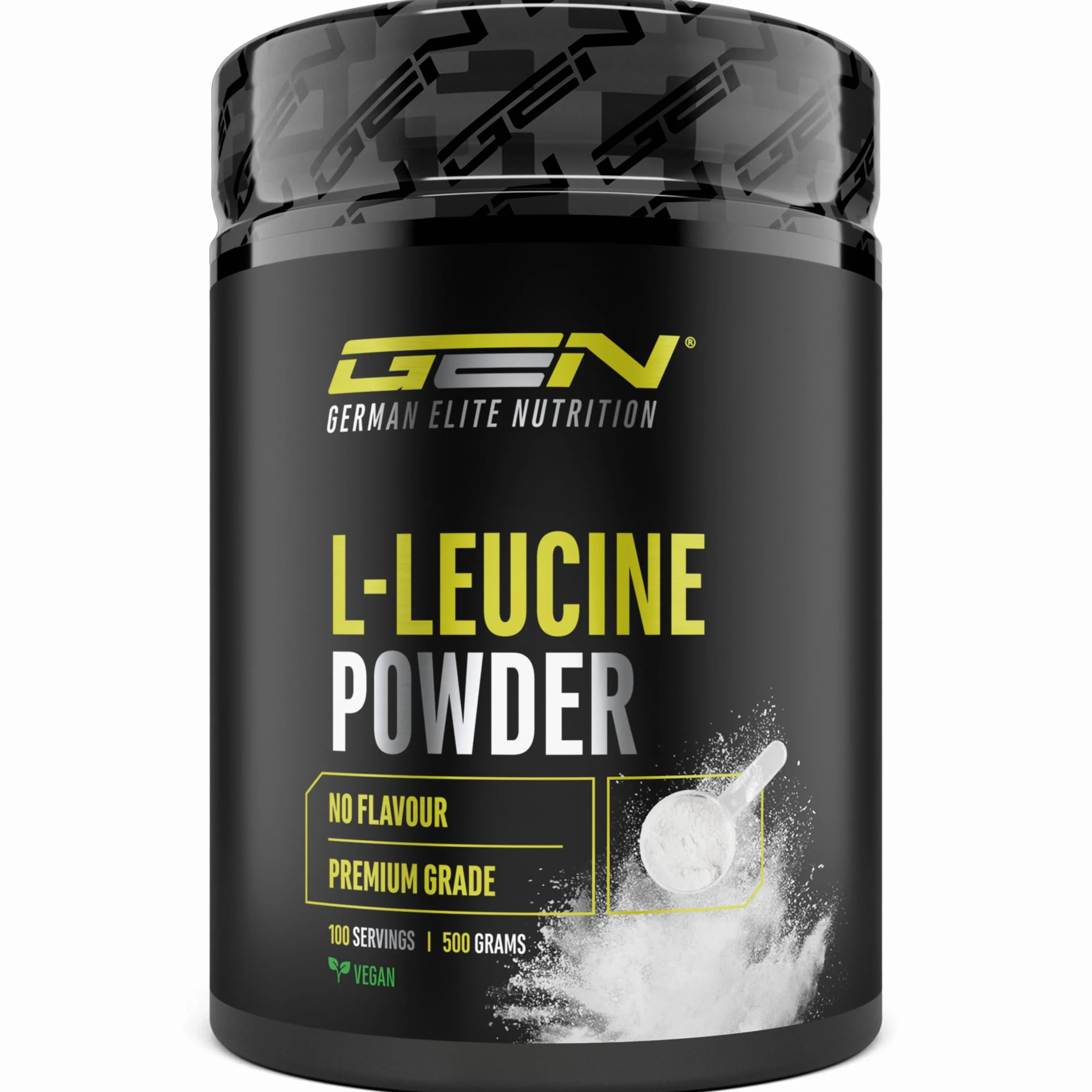 Leucina - 500 g di polvere - Elevata purezza - Materia prima premium: L-leucina naturale fermentata - Aminoacido - Senza additivi indesiderati, vegan
