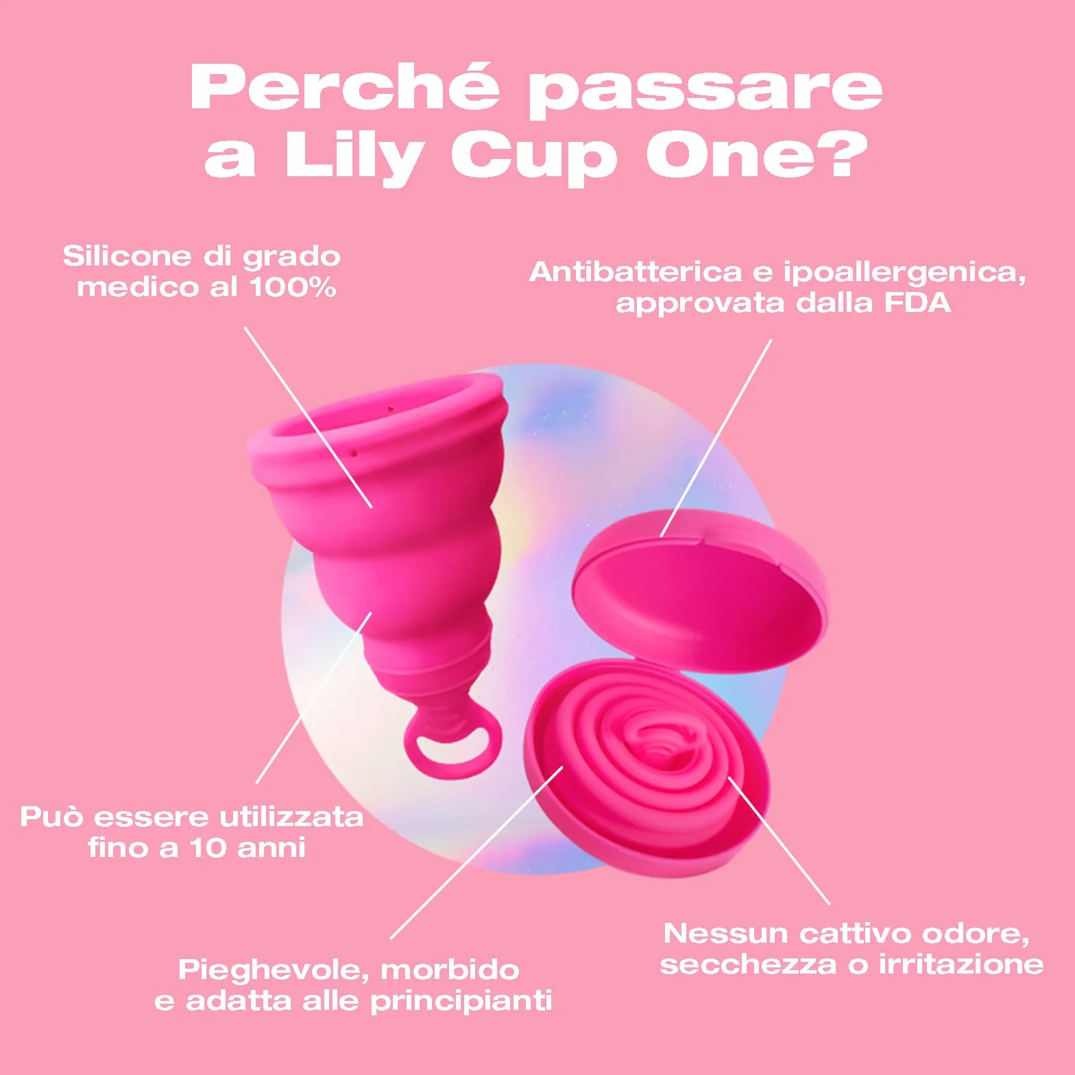 Intimina Lily Cup One - La Coppetta Mestruale Morbida per Principianti, Adolescenti