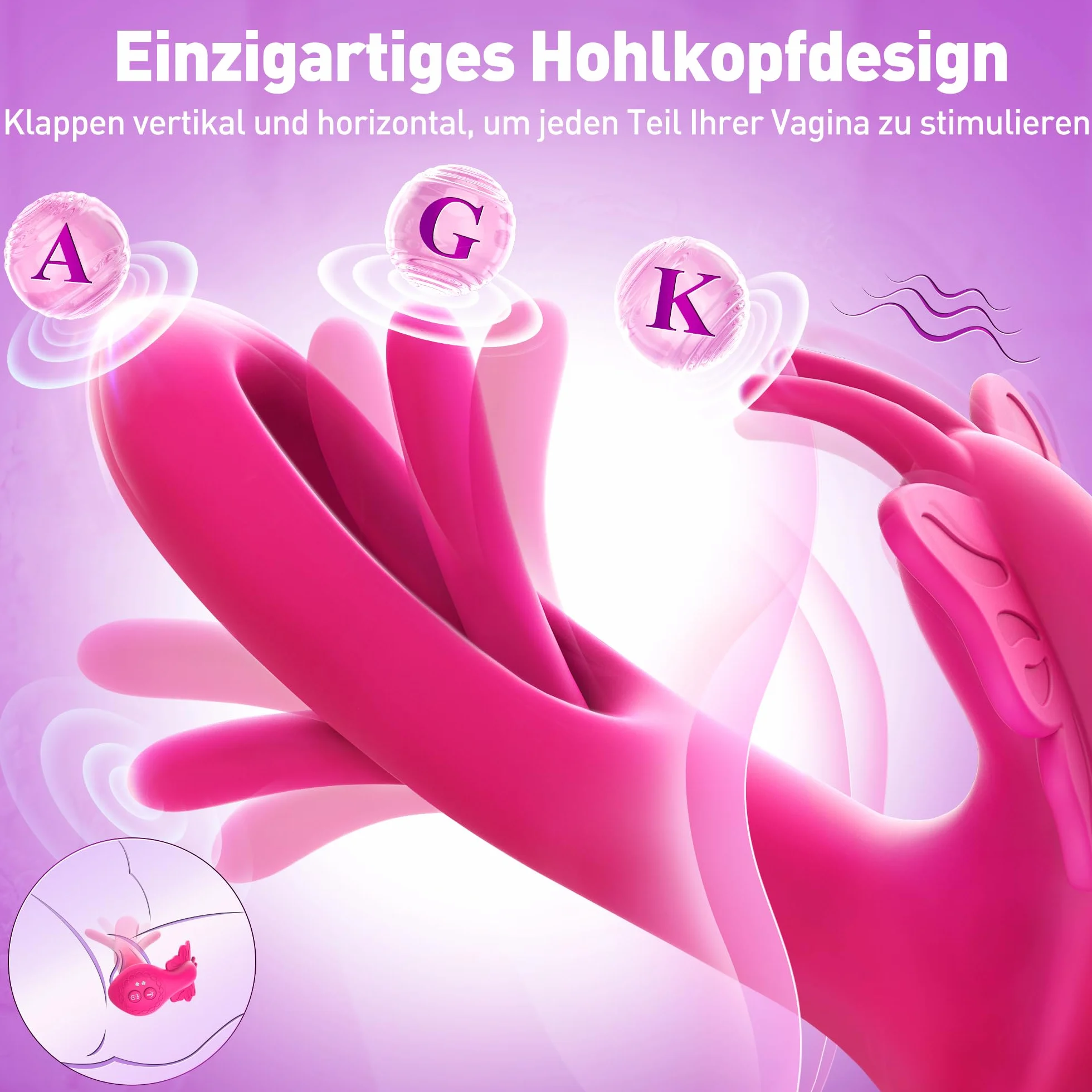 Vibratoreper Donna Professionale Design Cavo, Schiaffeggiare le dita Sex Toys Wireless Vibratori APP & Telecomando, Vibratore Stimolatore per Clitoride Sexytoysys Donna Coppia 9x9 Modalità