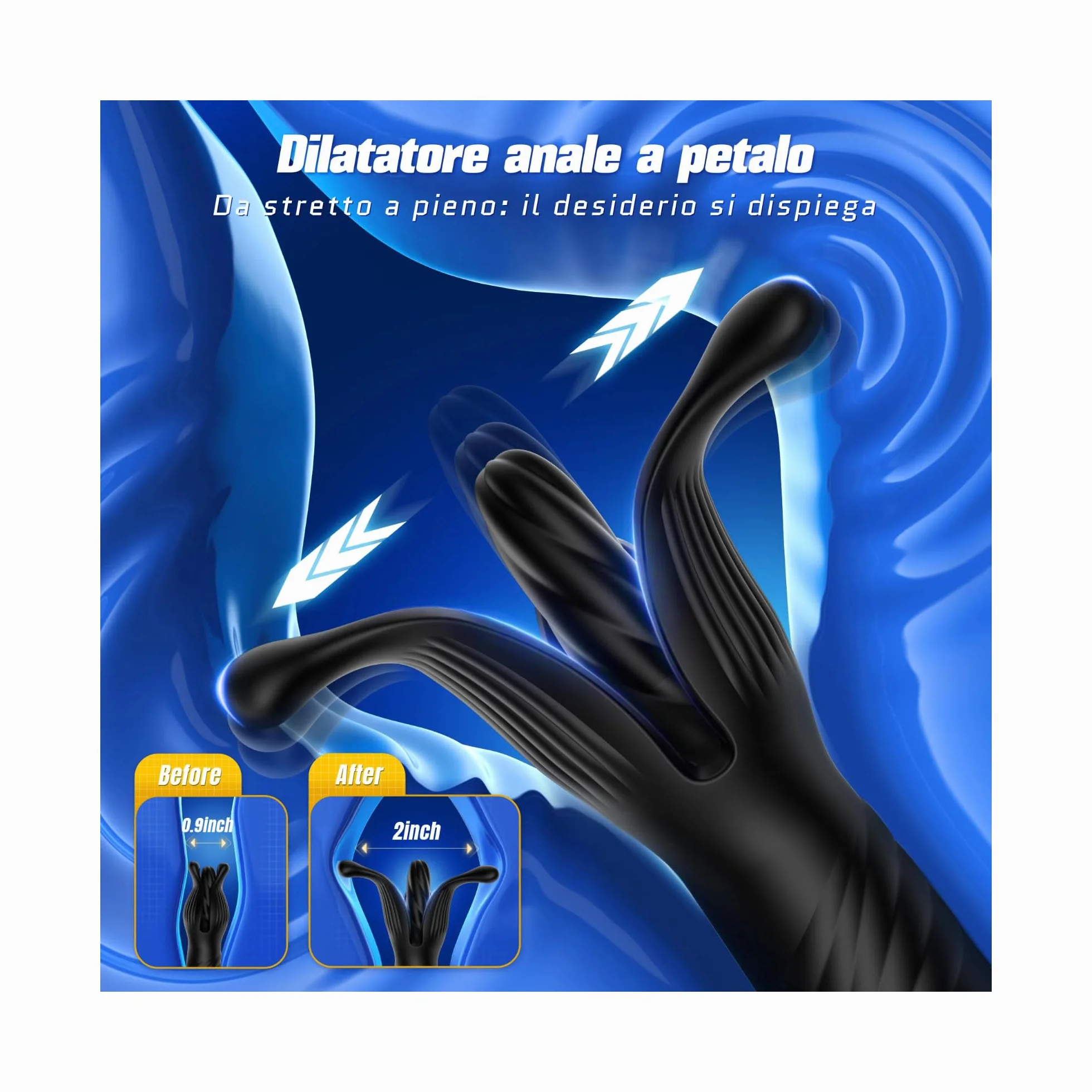 4 in1 Plug Anale-dilatatore Uomo, Espansione e Spinta Dildo Anale Vibratori Sexytoys Uomo con Anello per Pene, Vibratoreper Professionale Prostata Vibratore Sex Toys con 9x9 Modalità Telecomando & APP