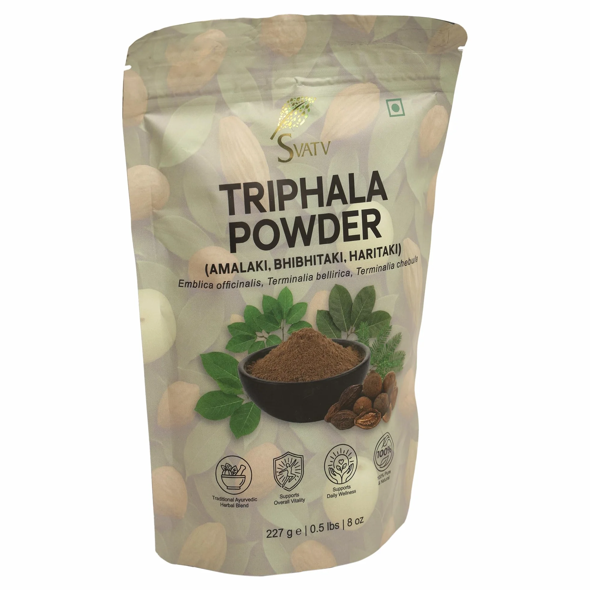 Triphala Powder 227g Formula of Amla, Haritaki & Bibhitaki – 8 Oz
