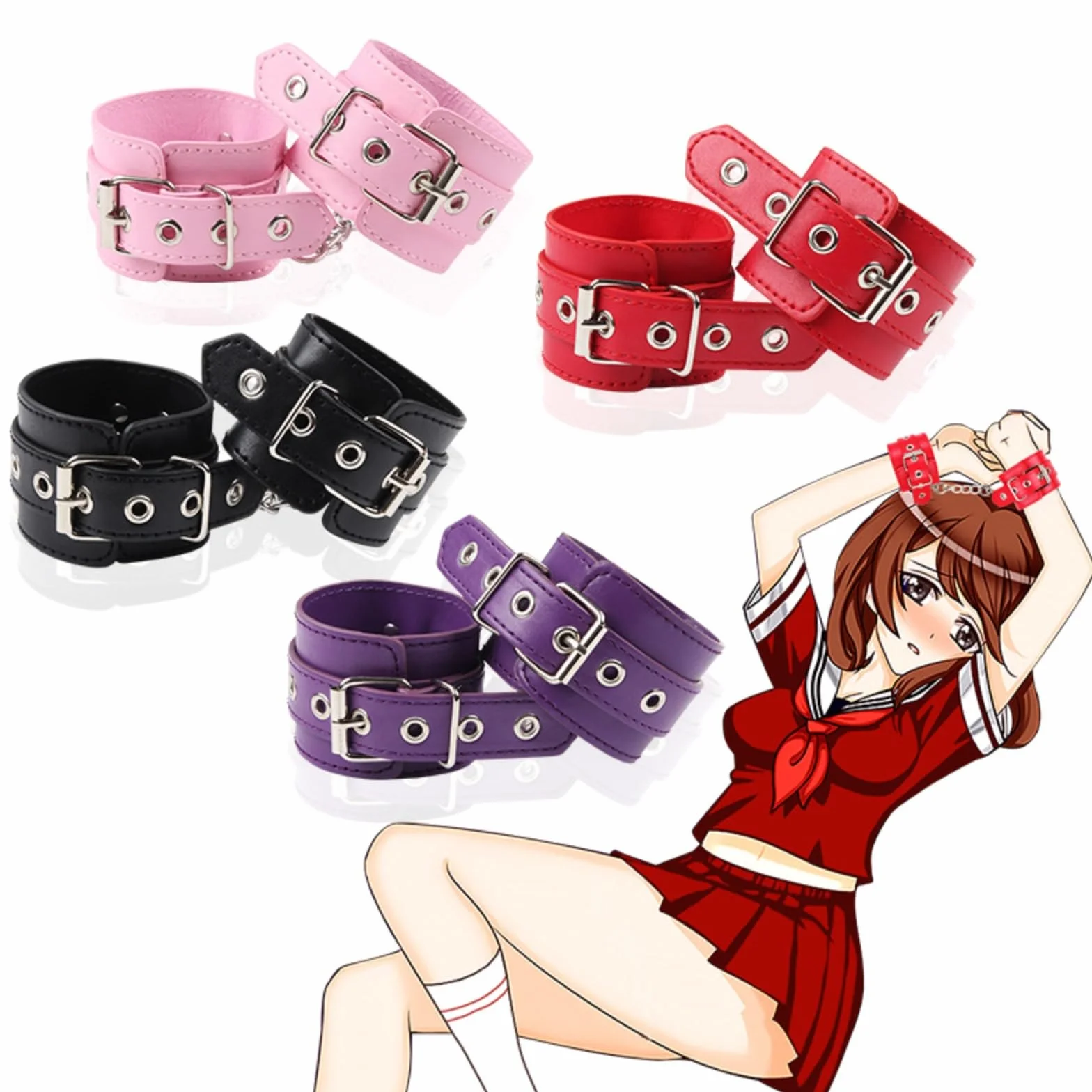 Hdynasty Manette di Peluche in Pelle Accessori per Il contenimento di Mani e Piedi da Donna, Attrezzatura Alternativa per Lo Yoga