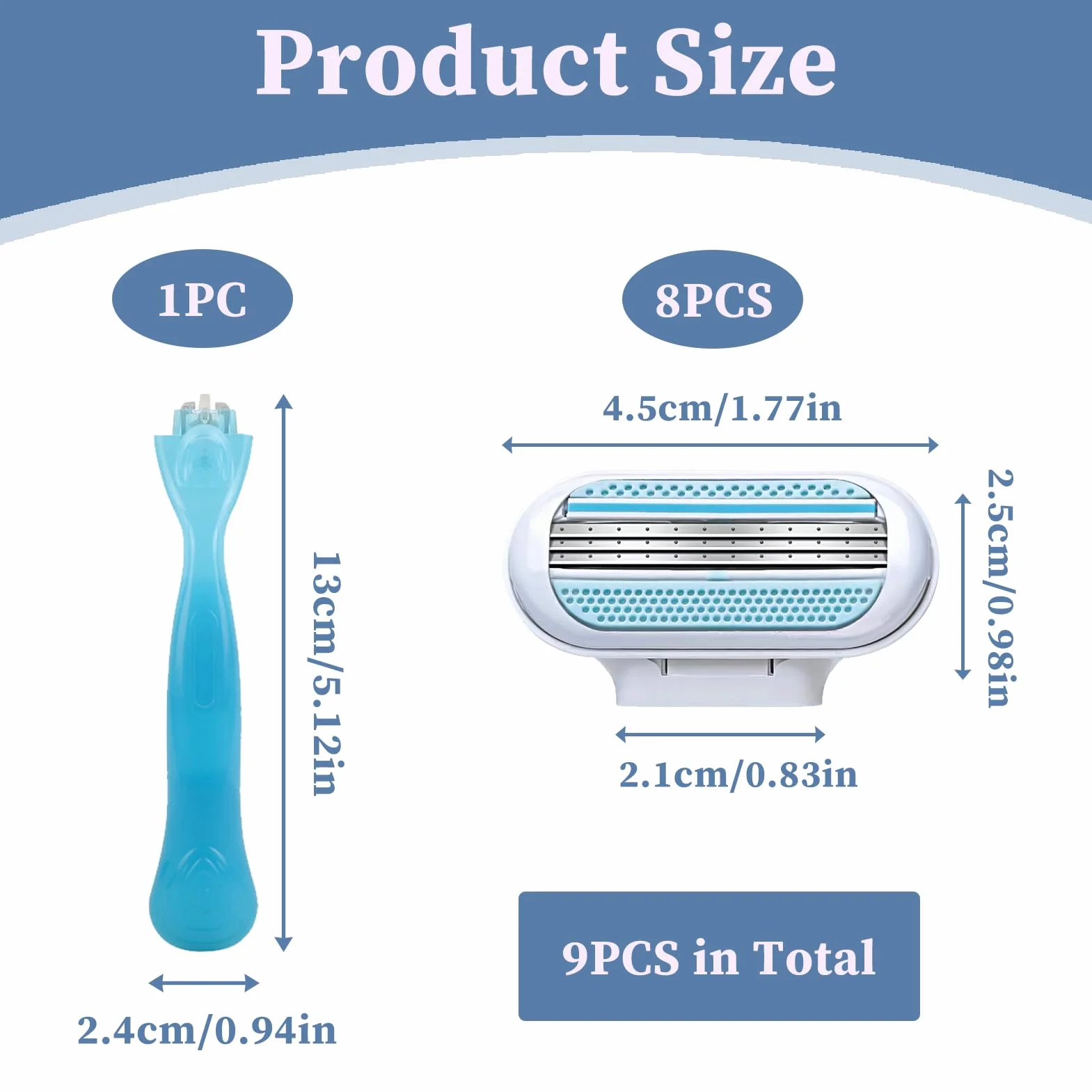 8 Lamette di Ricambio Premium per Rasoio da Donna, Venus Lamette Donnai Lame a 3 Strati con Striscia Lubrificante, Compatibili con Manici Standard, Rosa Ideali per una Rasatura Delicata e Profonda