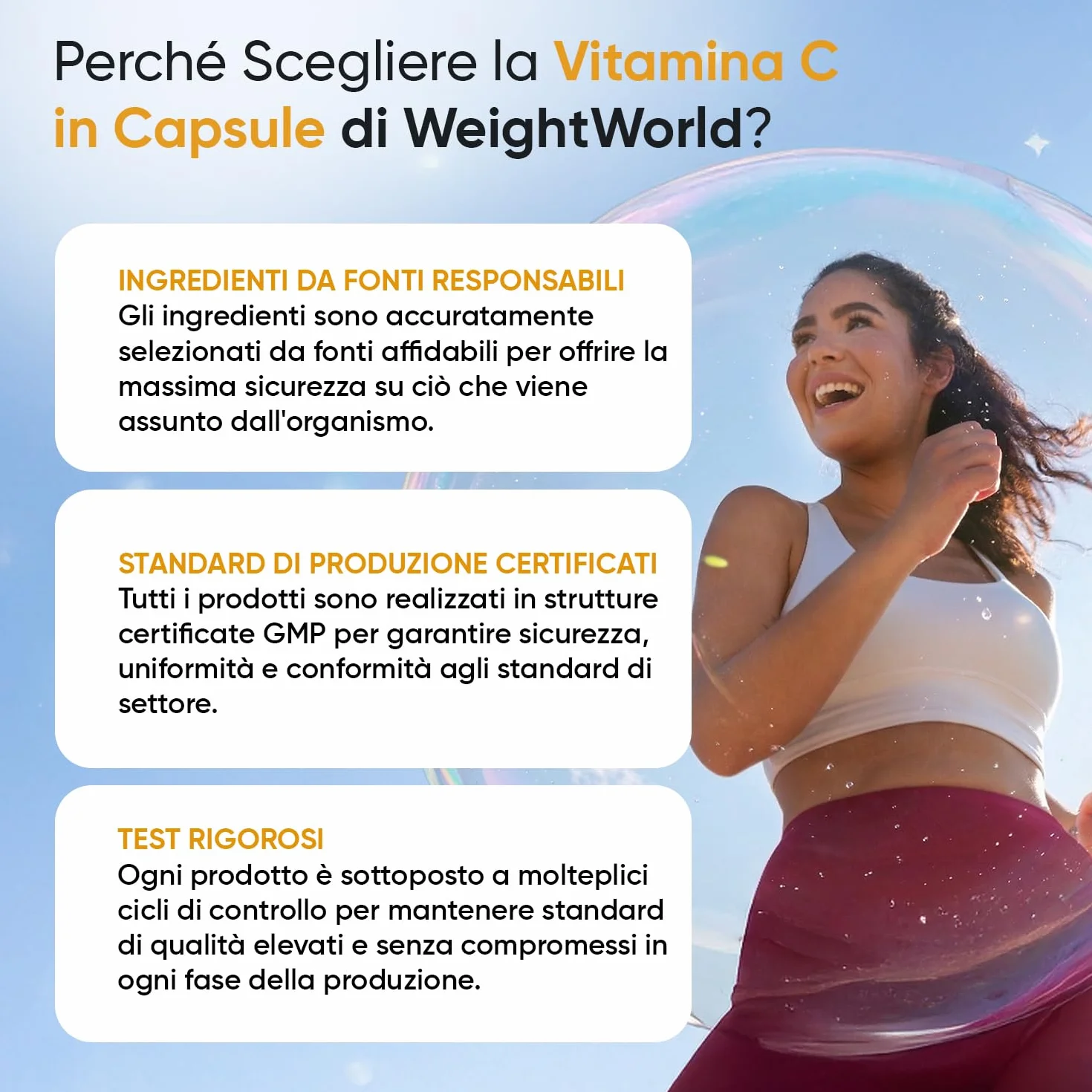 Vitamina C Liposomiale 1000mg Vegana, 180 Capsule Acido Ascorbico, Integratore Immunitario, Senza Glutine, Prodotto in UE
