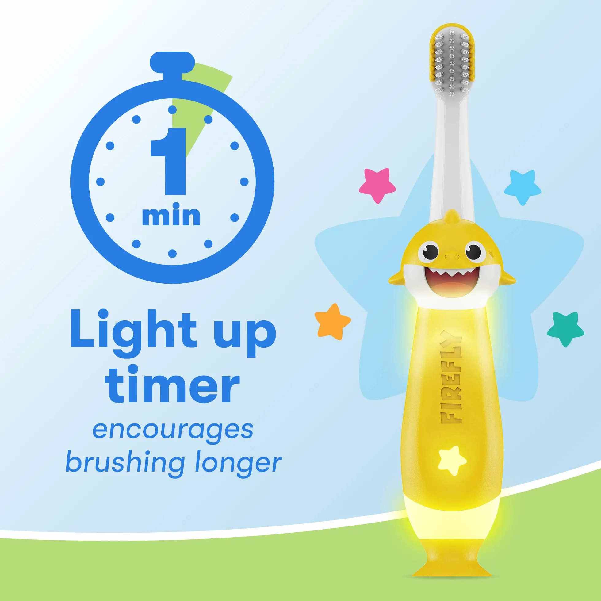 FIREFLY First Training - Spazzolino da denti luminoso, Baby Shark