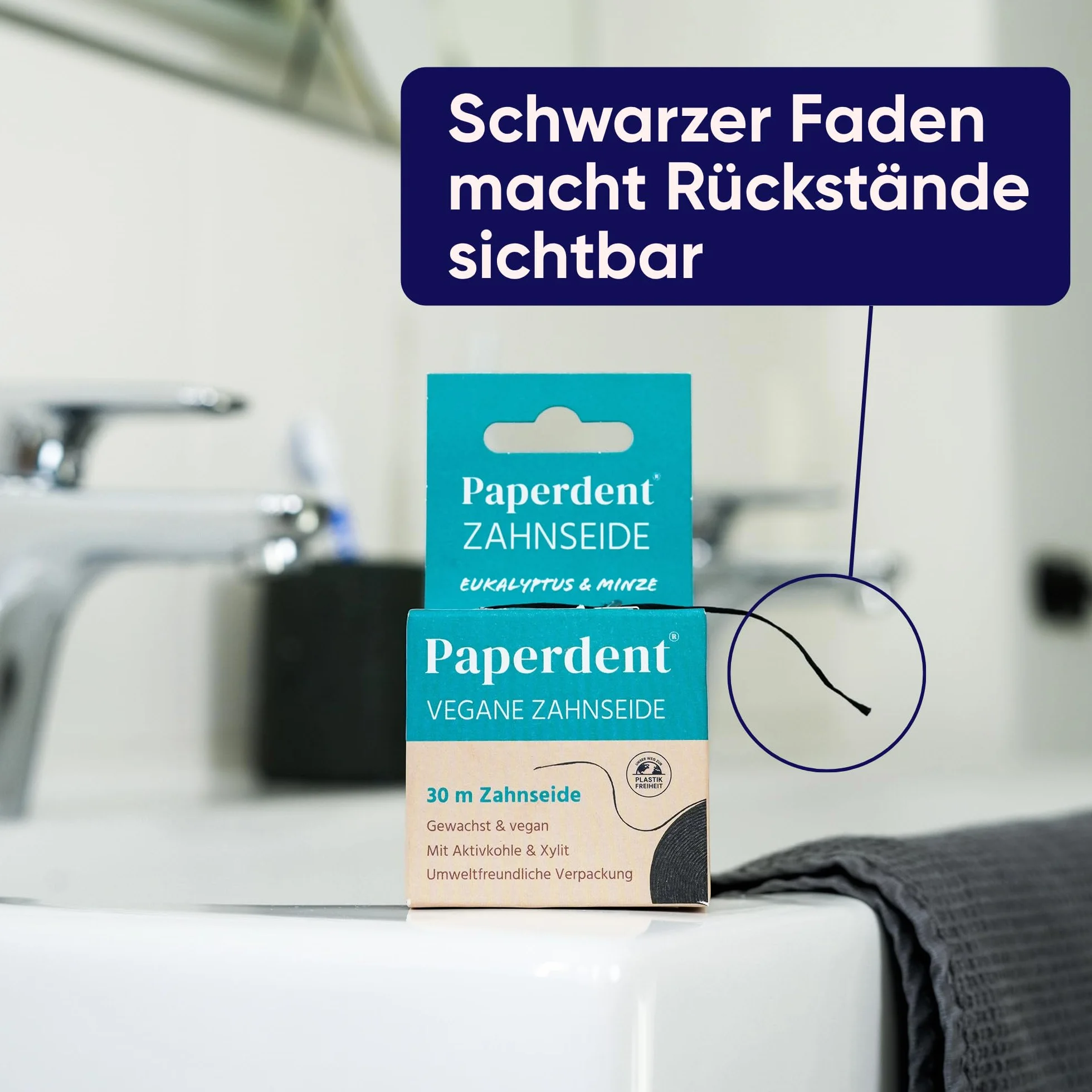 Filo interdentale – eucalipto menta, set da 6 pezzi