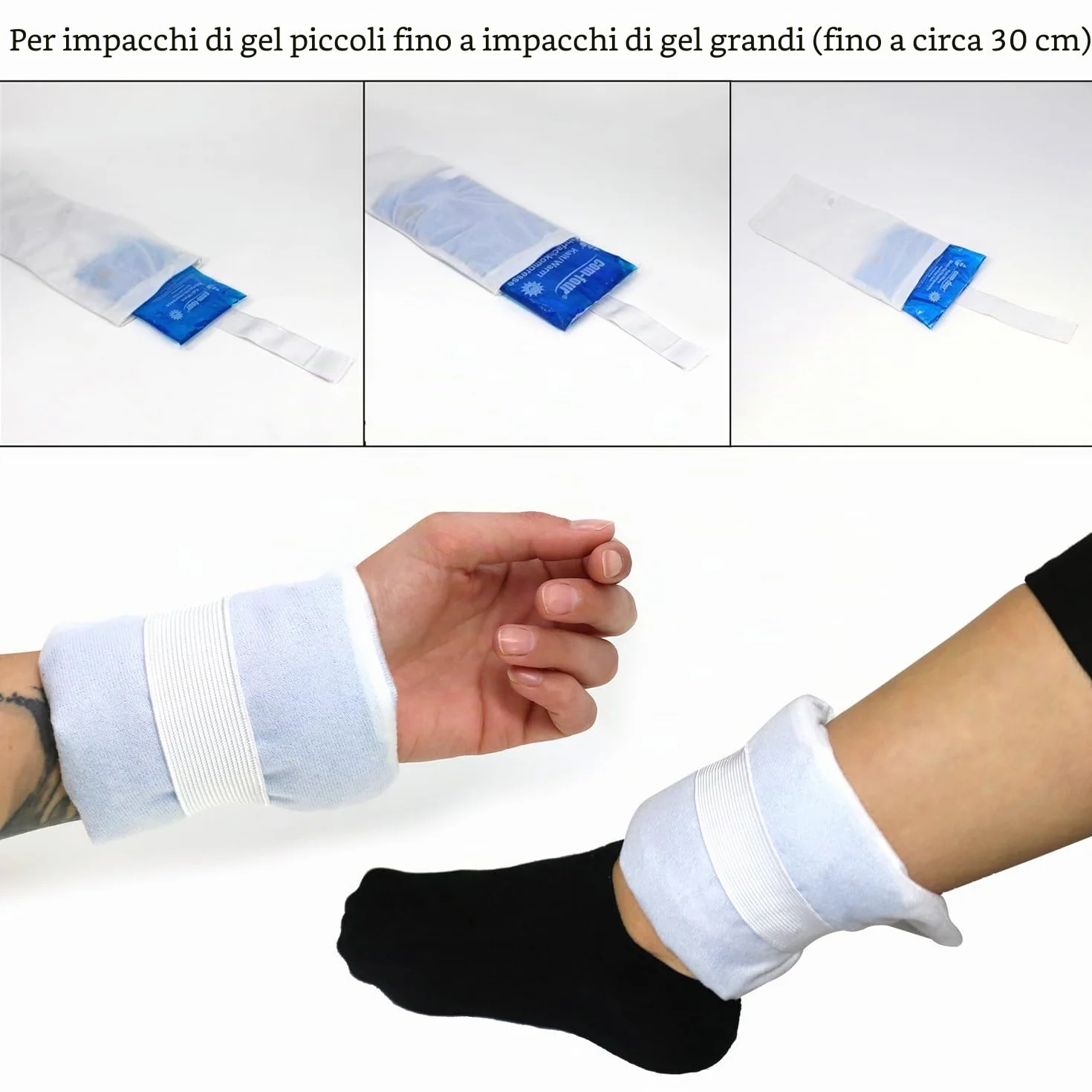 com-four® 3x Rivestimento in Pile Premium per Compresse Multiuso - Rivestimento per Impacchi Freddi e Caldi - Copertura Protettiva Riutilizzabile