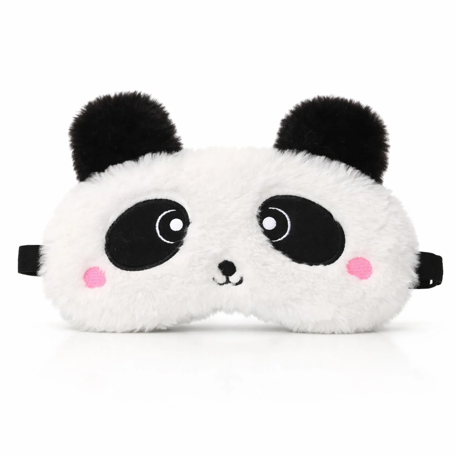 Maschera per Dormire Animale, 3D Panda Maschere da Sonno in Peluche Soffice Morbido, Benda Occhi per Dormire Peluche dei Cartoni Animati Divertenti per Bambini e Adulti
