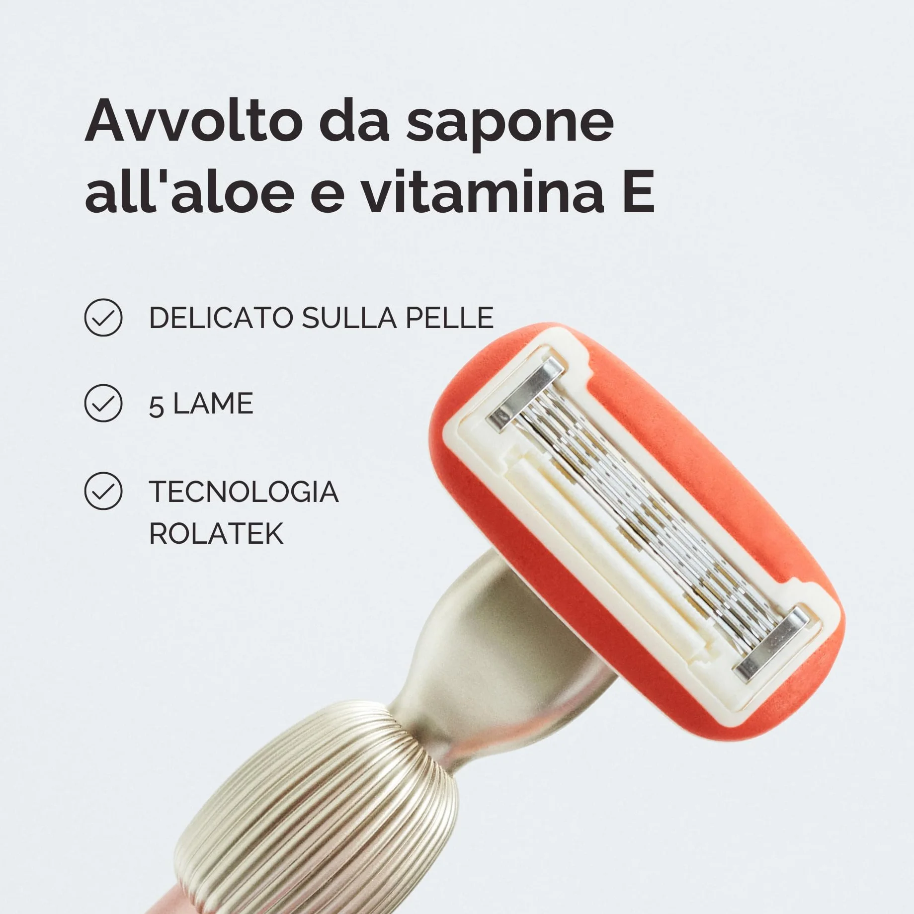 Rasoio Donna Fler The Razor Shave Set con Testine Intercambiabili, 6 Lamette e Custodia