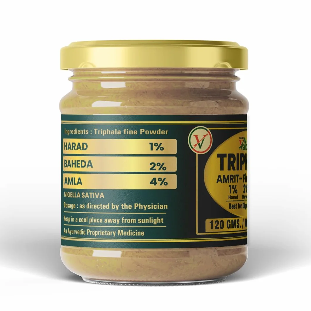 Vaidban Triphala Fine Powder/Churna - Migliora la digestione (120 Gm)