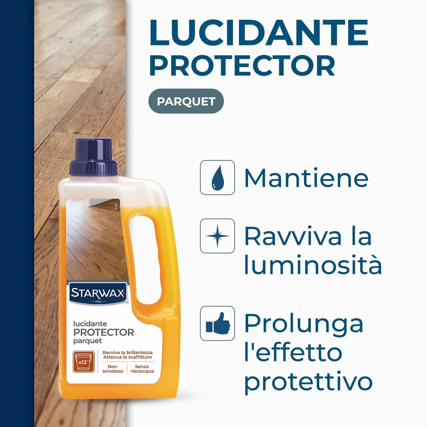 STARWAX Lucidante protector parquet e laminati 1L fino a 750m²