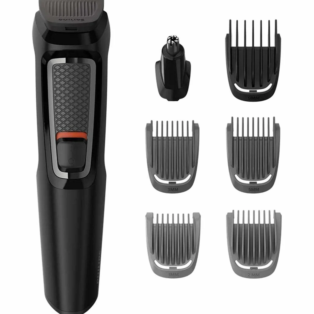 Philips Grooming Kit serie3000 MG3720/15 Tagliacapelli, Regolabarba uomo, Rifinitore Baffi/Naso/Orecchie, 7in1
