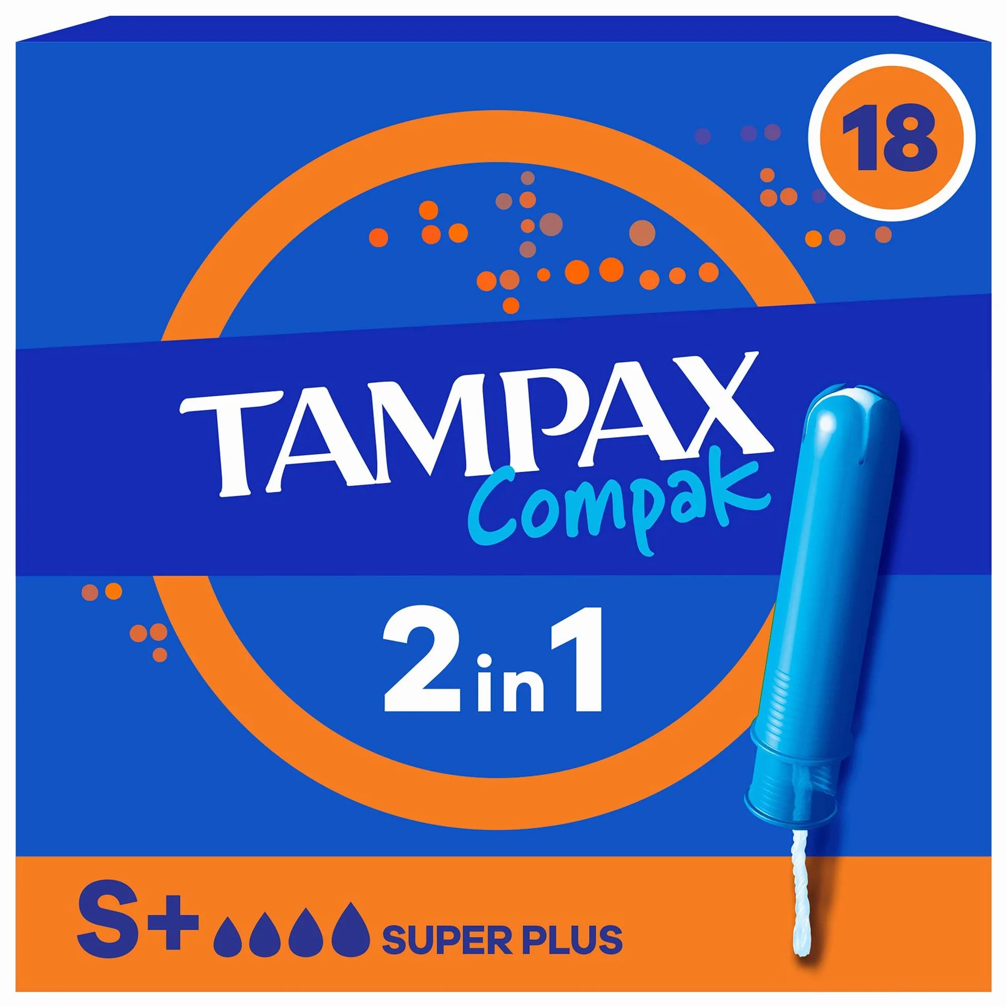 Tampax Compak Super Plus Tamponi con Applicatore 18 Unità