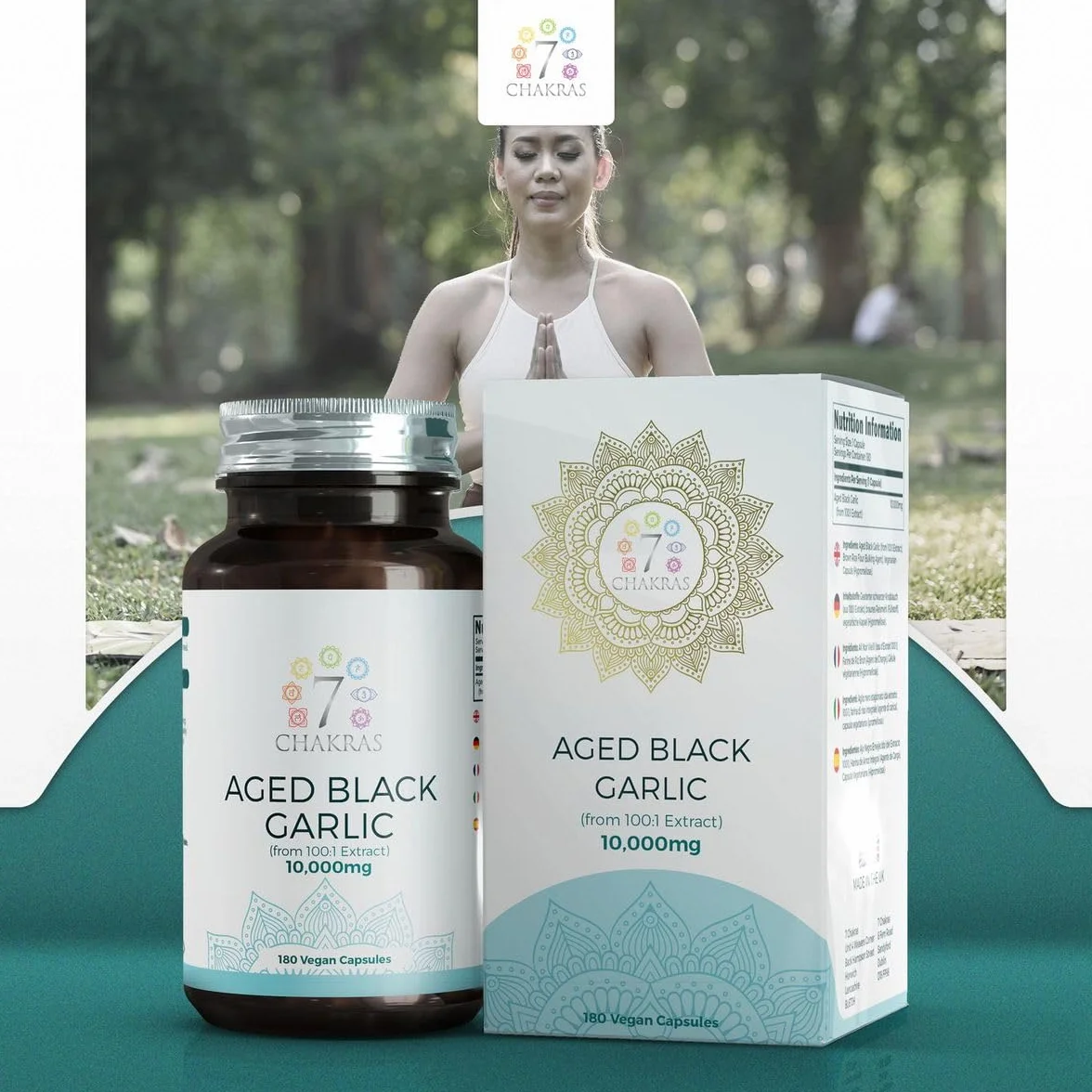 7C Aglio Nero | 180 Capsule Aglio Nero ad Alta Potenza - 10.000mg Estratto D’aglio per Capsula | Integratore Black Garlic Inodore | Non-OGM, Senza Glutine e Allergeni | Prodotto nel Regno Unito