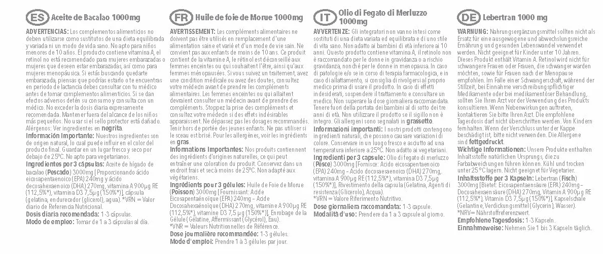 Olio di fegato di merluzzo 1000 mg 120 capsule SimplySupplements