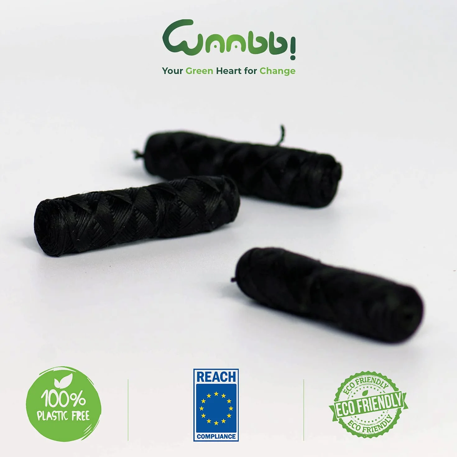 Ricariche per Filo Interdentale Carbone Attivo Bambù Biodegradabili 3X35M Pulizia Dentale Vegano Zero Sprechi Plastic Free Igiene Naturale Vegana