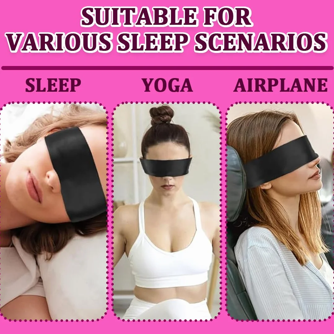 Maschera Per Occhi In Raso Morbide 130x5cm Nero Rosso 3 Pcs