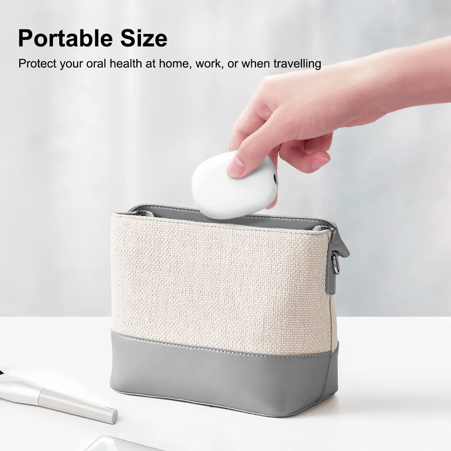 Custodia per spazzolino disinfettante UV, copertura per spazzolino ricaricabile sterilizzante per casa e viaggi, mini sterilizzatore portatile per spazzolino da denti adatto a tutti gli