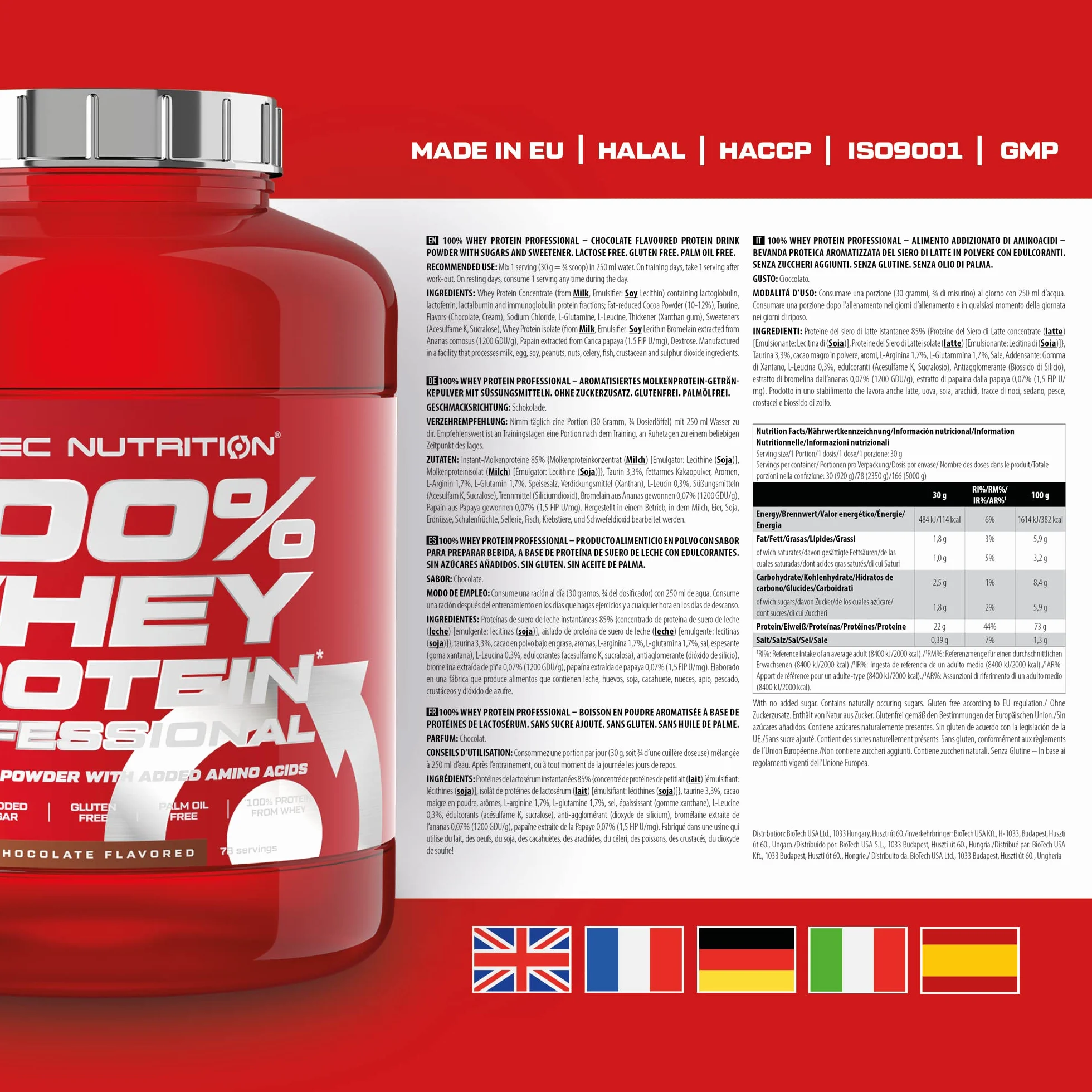 Scitec Nutrition 100% Whey Protein Professional 2.35 kg Cioccolato