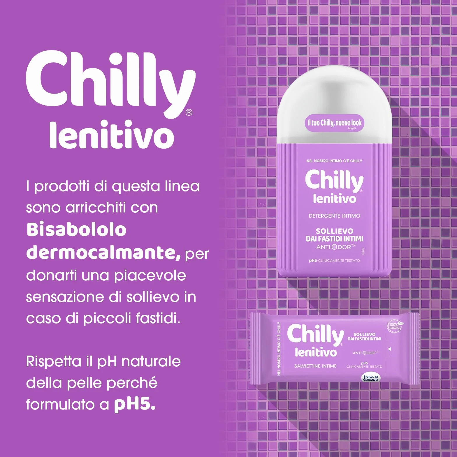 Chilly Detergente Intimo Lenitivo pH 5 4x300 ml