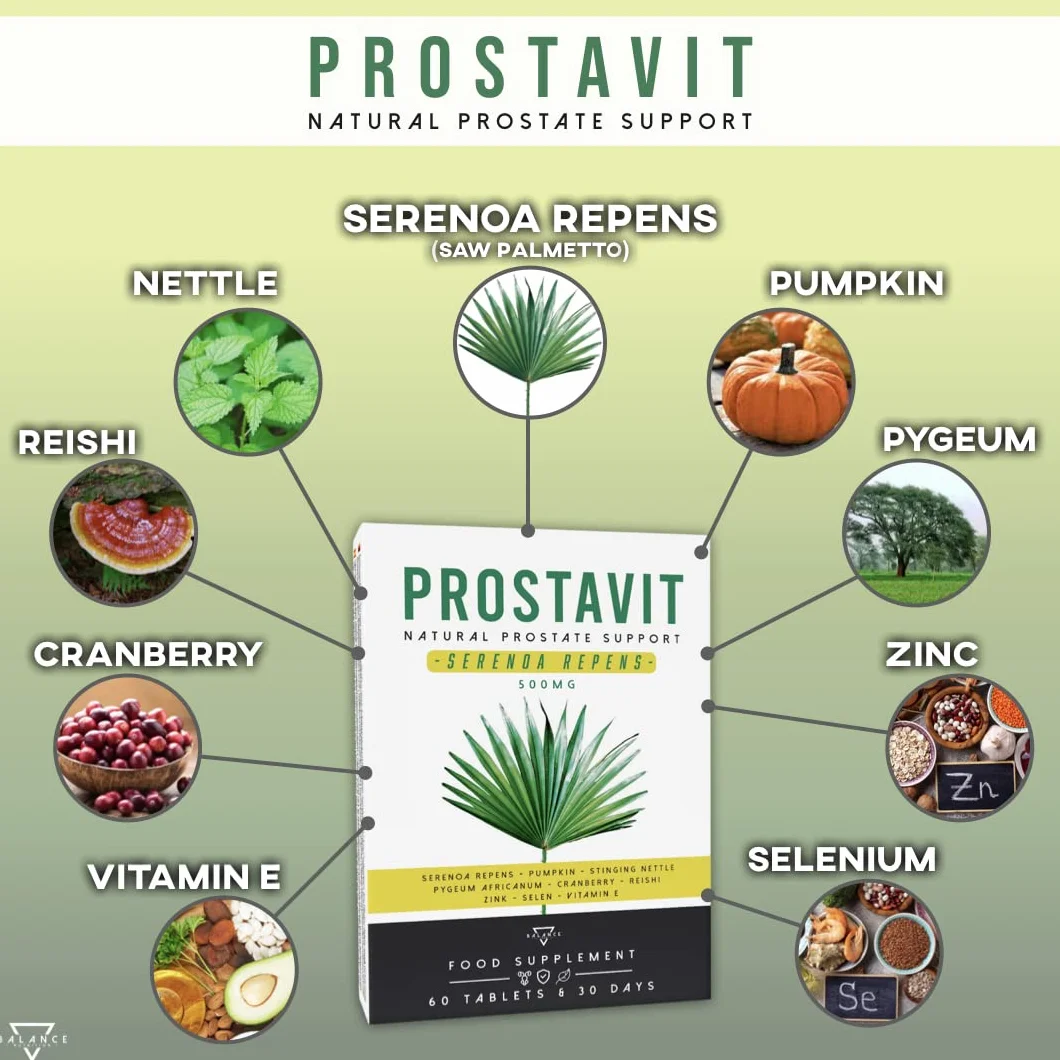 PROSTAVIT® SERENOA REPENS 500MG Saw Palmetto Integratore Prostata 60 Compresse