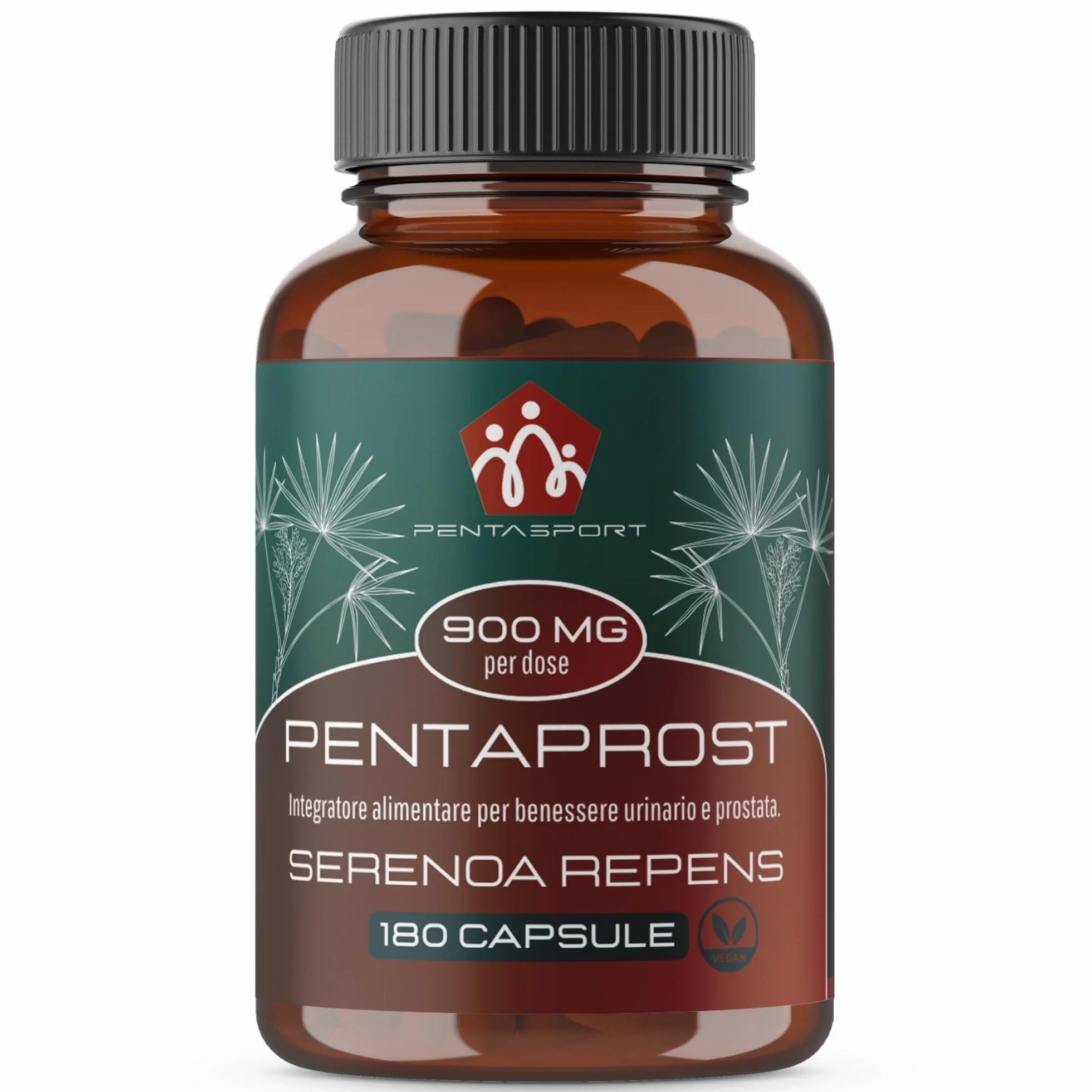 Serenoa Repens Prostata Forte 900mg 180 Capsule Integratore Benessere Uomo Saw Palmetto Supporto Funzione Prostatica Urinaria