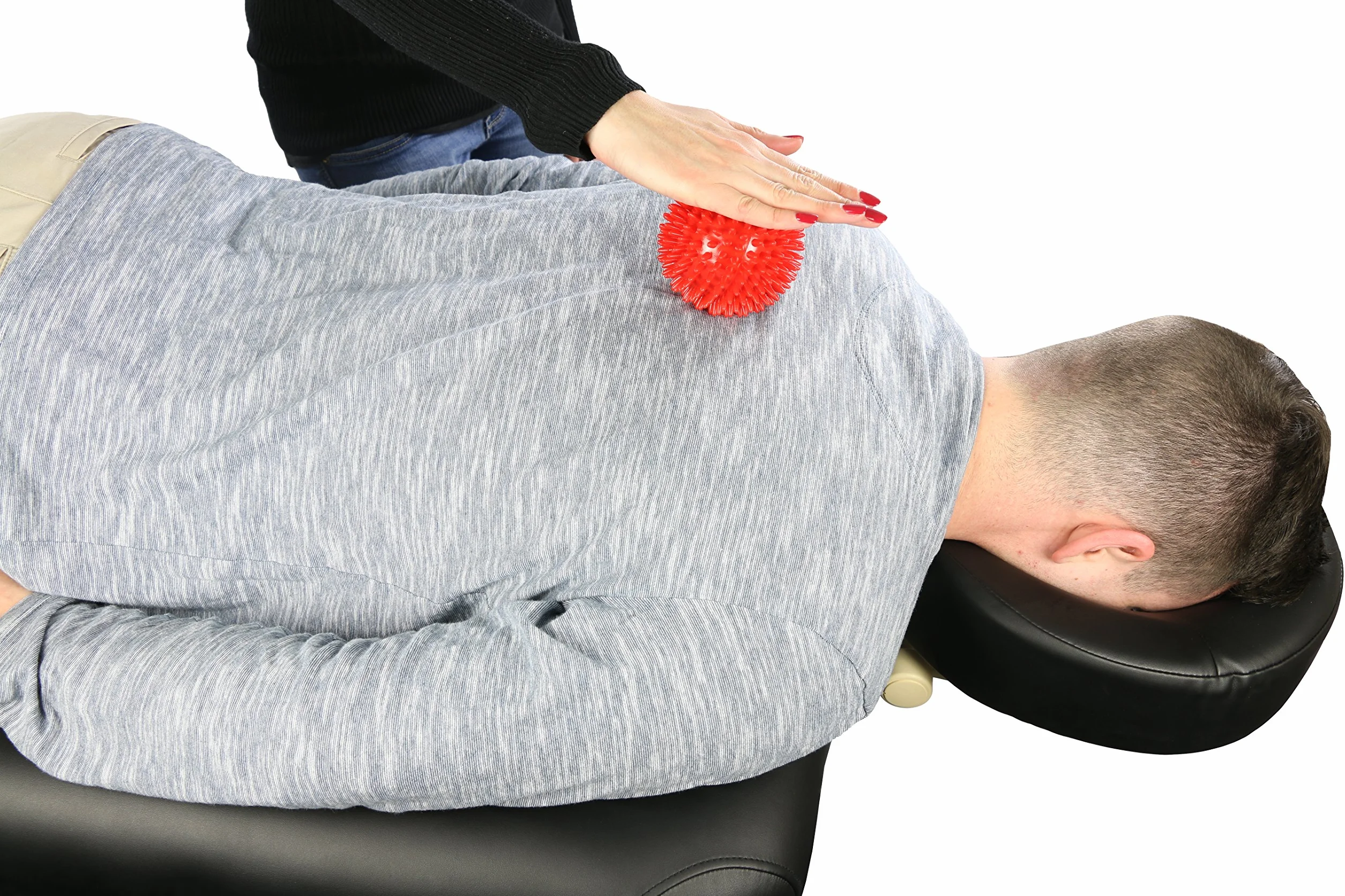 Palla da Massaggio CanDo 9 cm Terapeutica Testurizzata per Fisioterapia Trigger Point Fascia Rossa