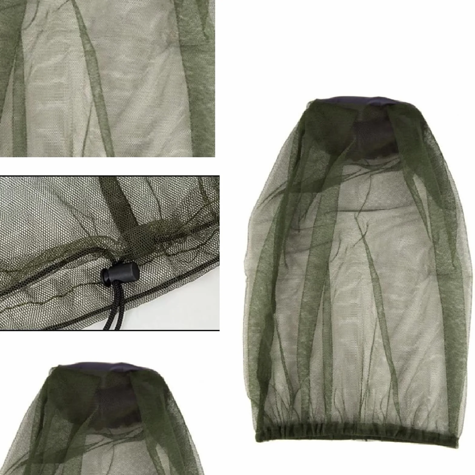 Anti-Zanzara Cappello Protezione Viso Rete Insetti Testa Pesca Campeggio 2 Pezzi