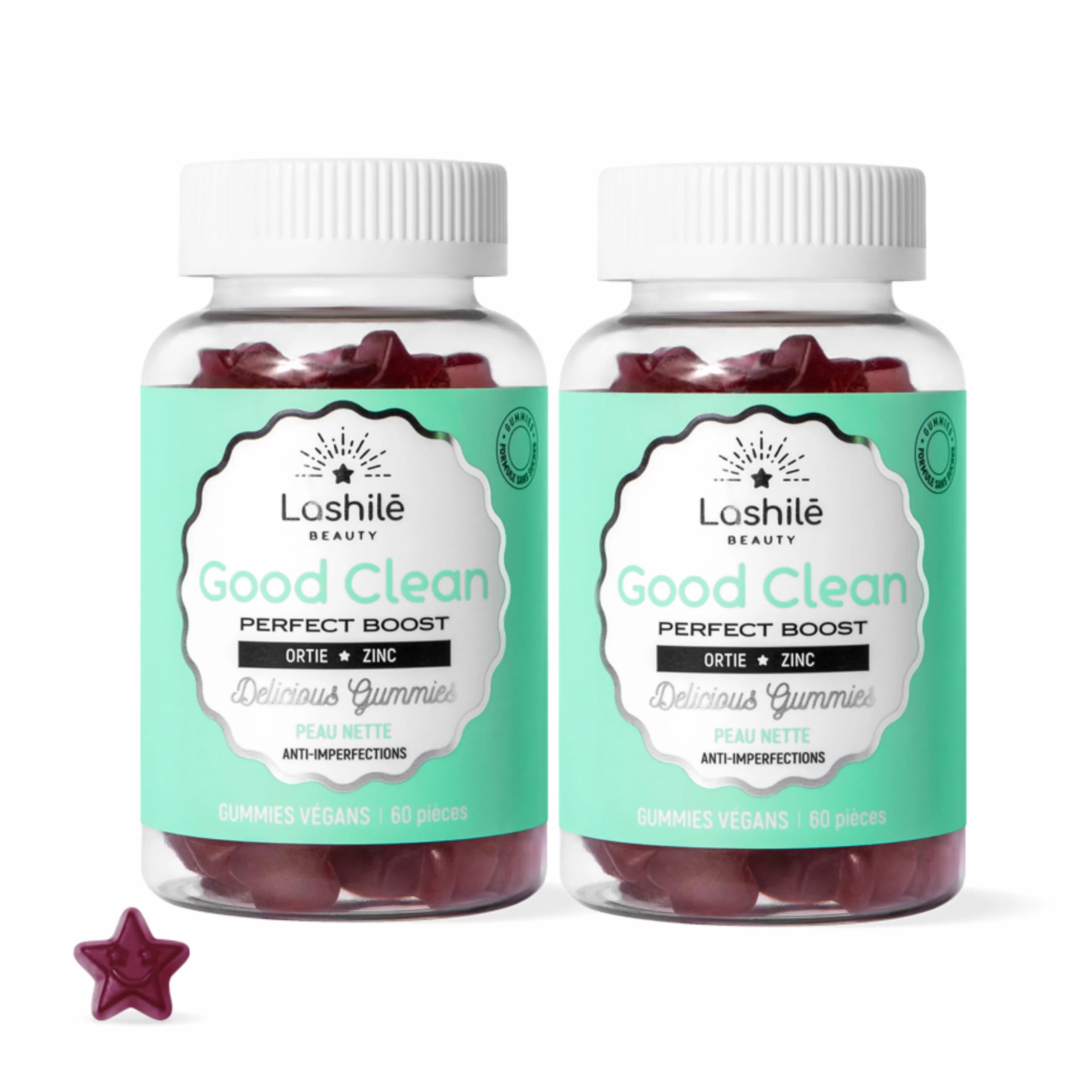 Lashilé Beauty Integratore Alimentare Anti-Acne 120 Gummies Pelle Netta Bardana Ortica Zinco