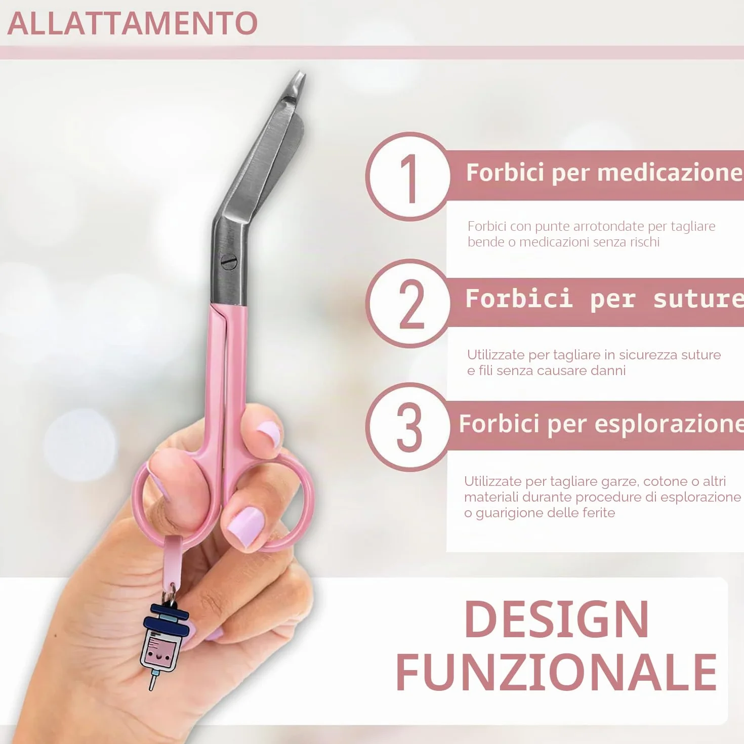 Forbici Infermiere in Acciaio Inossidabile - Accessori per Lavoro