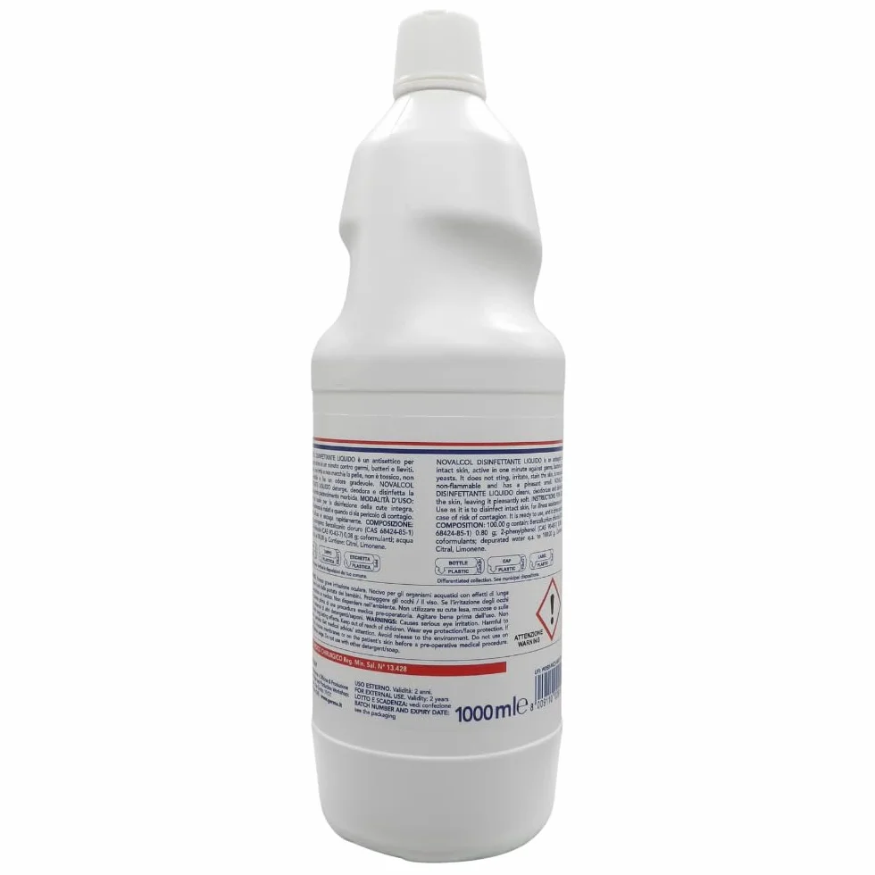 Disinfettante Liquido 1000ml (2 Unità) Contro Germi, Batteri e Lieviti