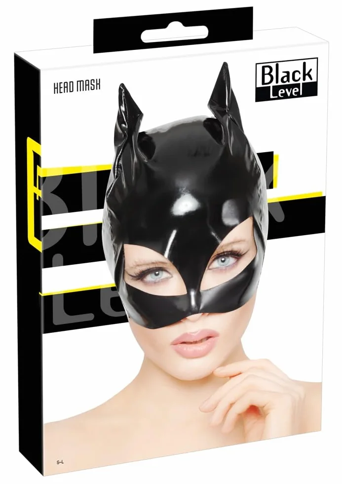 Black Level Maschera per gatti lacca S-L Nero