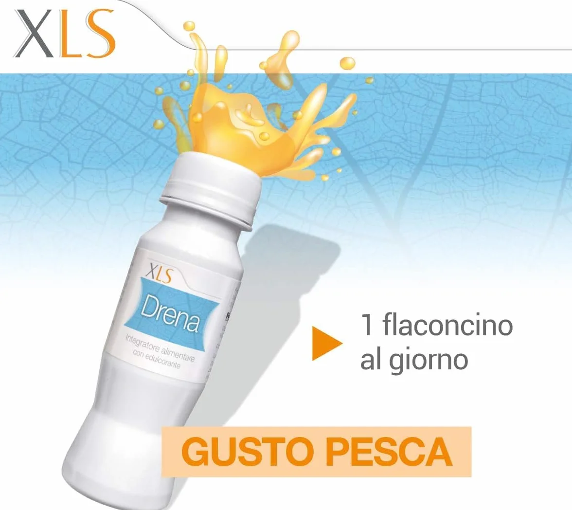 XLS Drena Integratore Alimentare Drenante Donne, 10 Flaconcini