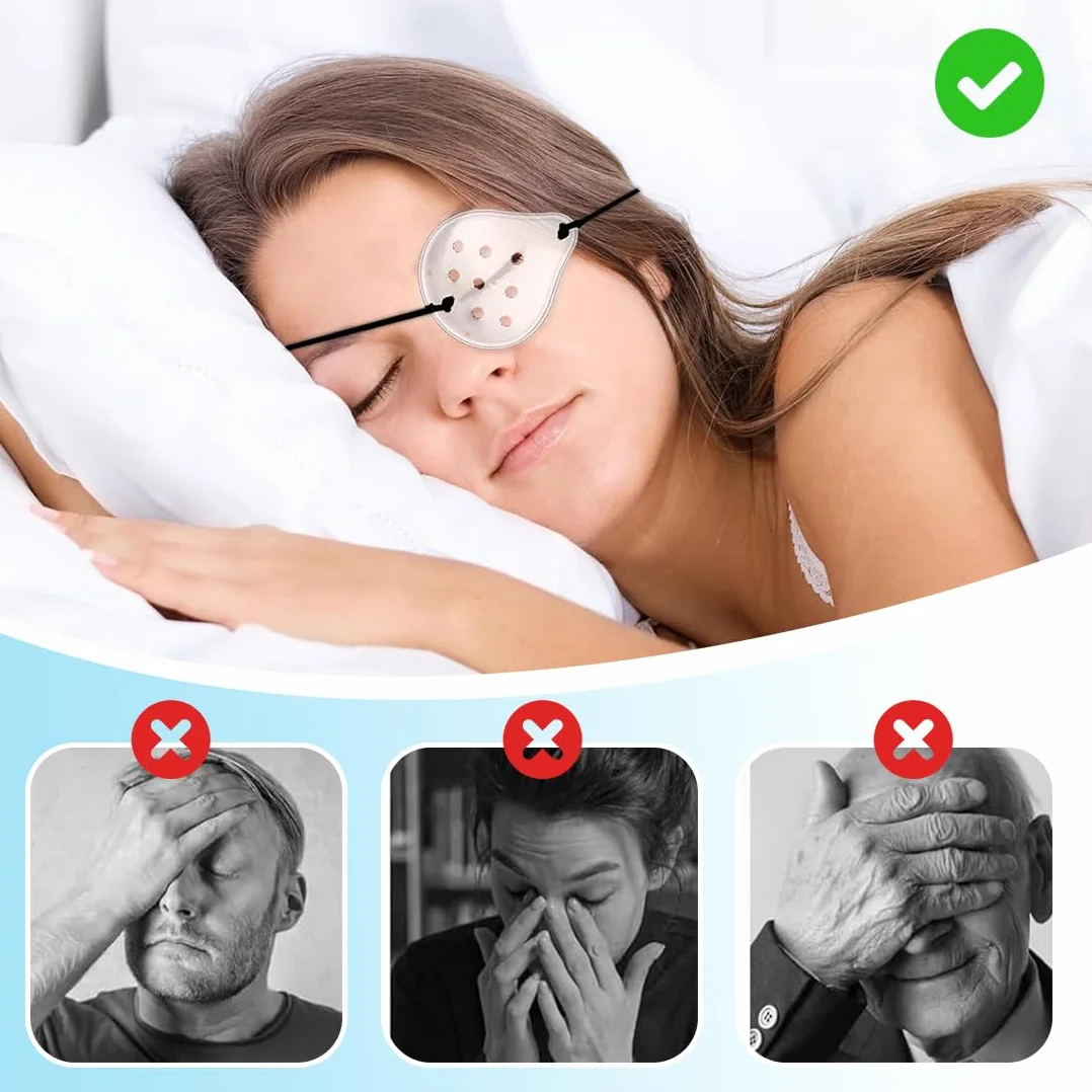 Maschera per occhi traspirante in plastica trasparente 4 Pezzi