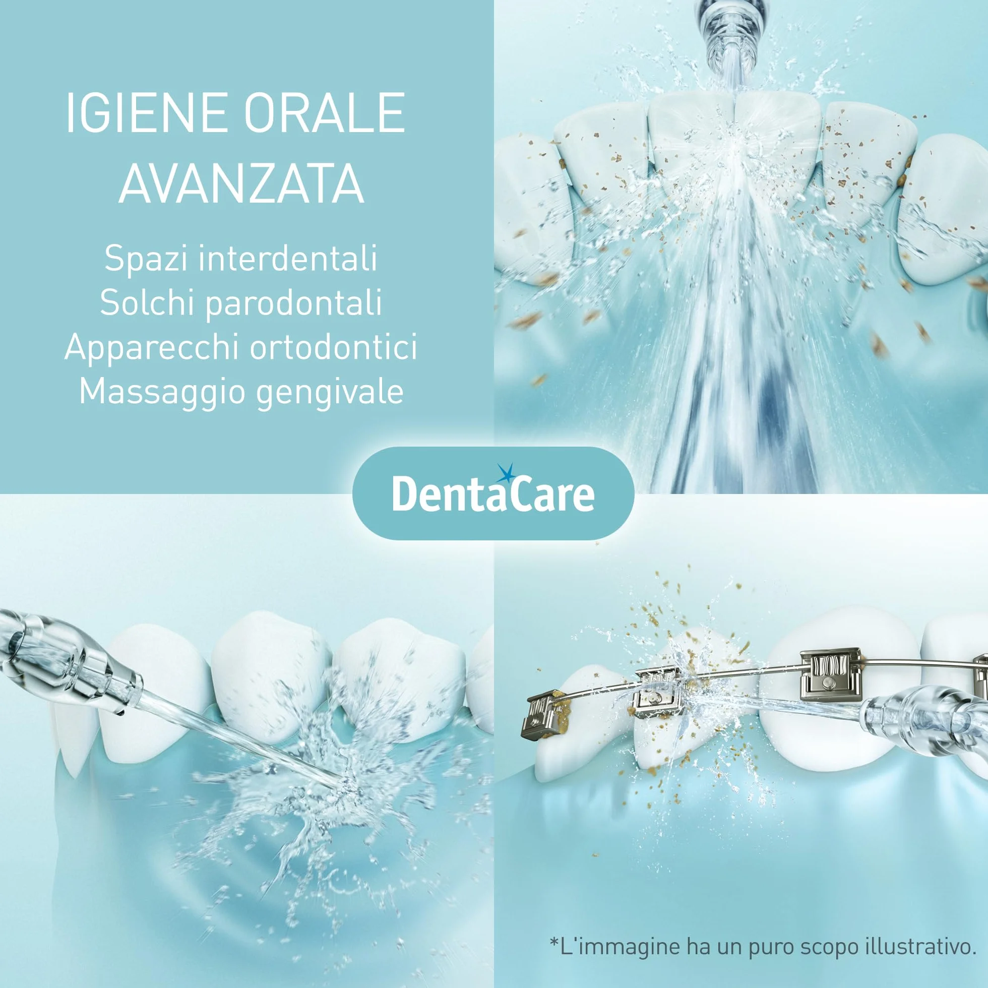 Panasonic EW-DJ4B-G503 Idropulsore, Irrigatore Orale,4 Impostazioni di Pressione dell'Acqua, Compatto e Portatile, Ultrasonica, Serbatoio 150 ml, Ricarica Rapida, Verde Menta e Bianco, 1.0 unità
