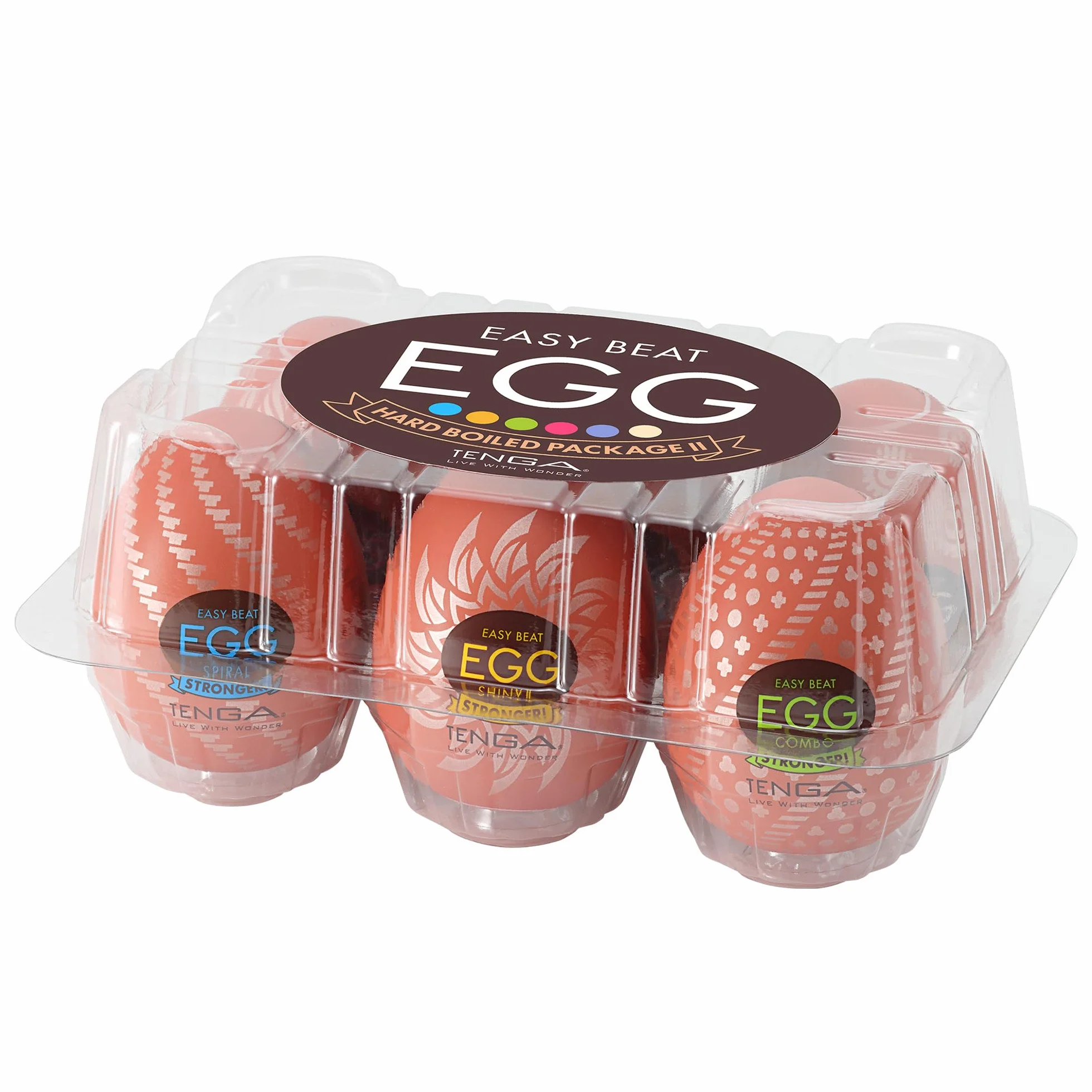 TENGA EGG Hard Boiled Package II - Variety Pack - Masturbatore per Uomo (6 Uovos)