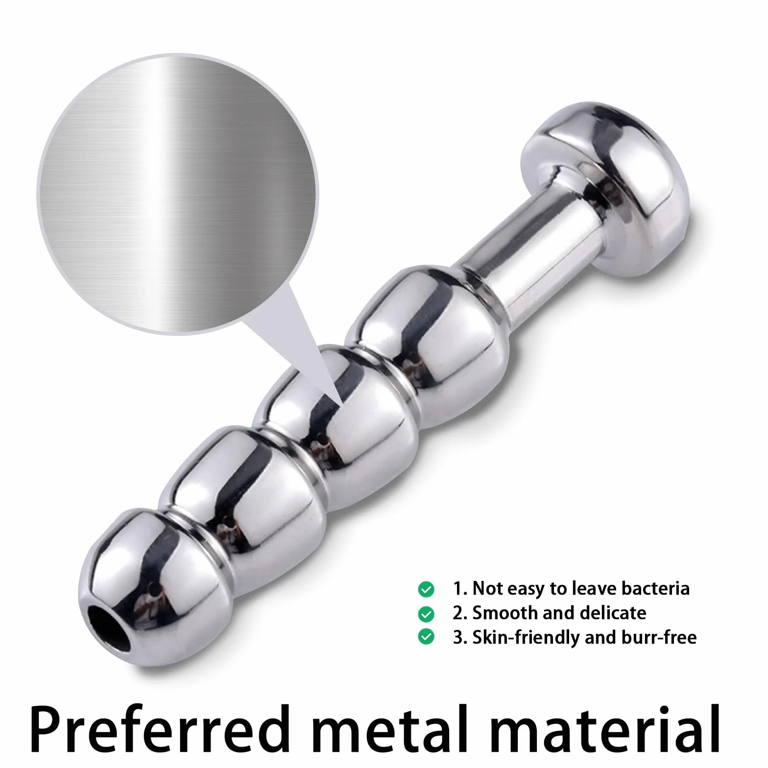 Set di Dilatatori Uretrali in Acciaio Inox, Pene Plug Perle per Massaggio Uretrale, Sonde Uretrali per Uomini (8mm-11mm)
