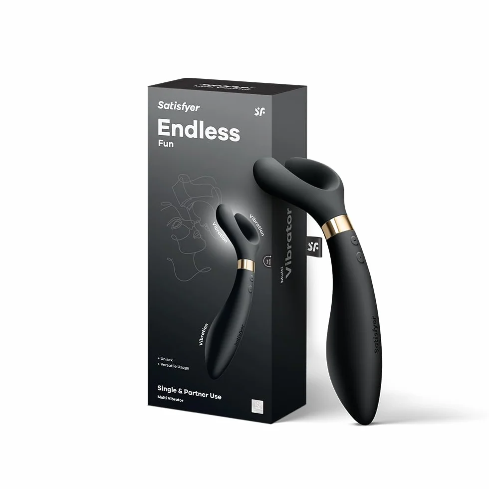 Satisfyer Endless Fun Vibratore Coppie | 33 Opzioni di Applicazione con 100 Funzioni di Vibrazione | Potente e silenzioso per Uomini e Donne | Sex Toy Dildo per la Stimolazione del Clitoride