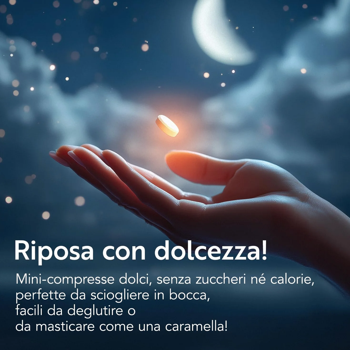 PiùLife Melatonina 1 mg per compressa - Caramelle senza zucchero per dormire, Allevia Jet Lag, Sonnifero Naturale