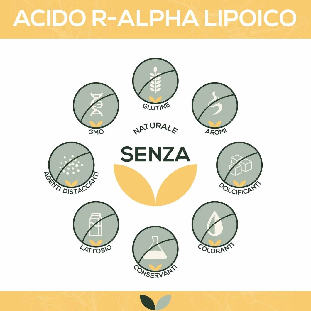 Acido R-alfa-lipoico 400 mg 120 capsule Vegano