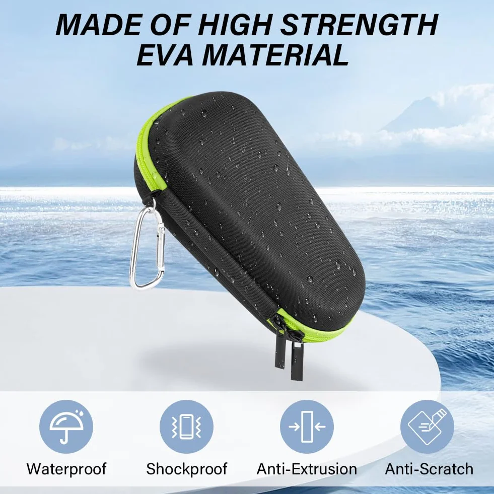 Custodia da Viaggio per Rasoio Elettrico Braun Serie 3, Serie 5, Serie 6, Serie 7, Serie 8, Serie 9, Portatile Case per Rasoio Elettrico, Borsa Rigida in EVA da Viaggio, Verde