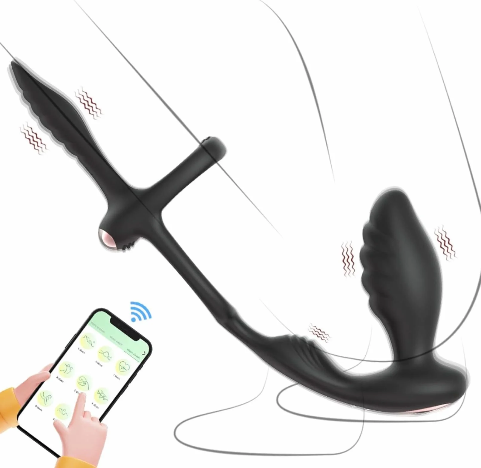 Torting Uovo uomo Potente Massaggio alla Prostata Ritardato Eiaculazione Butt Plug Sex Toy per gli Uomini Masturbare Dildo Macchina