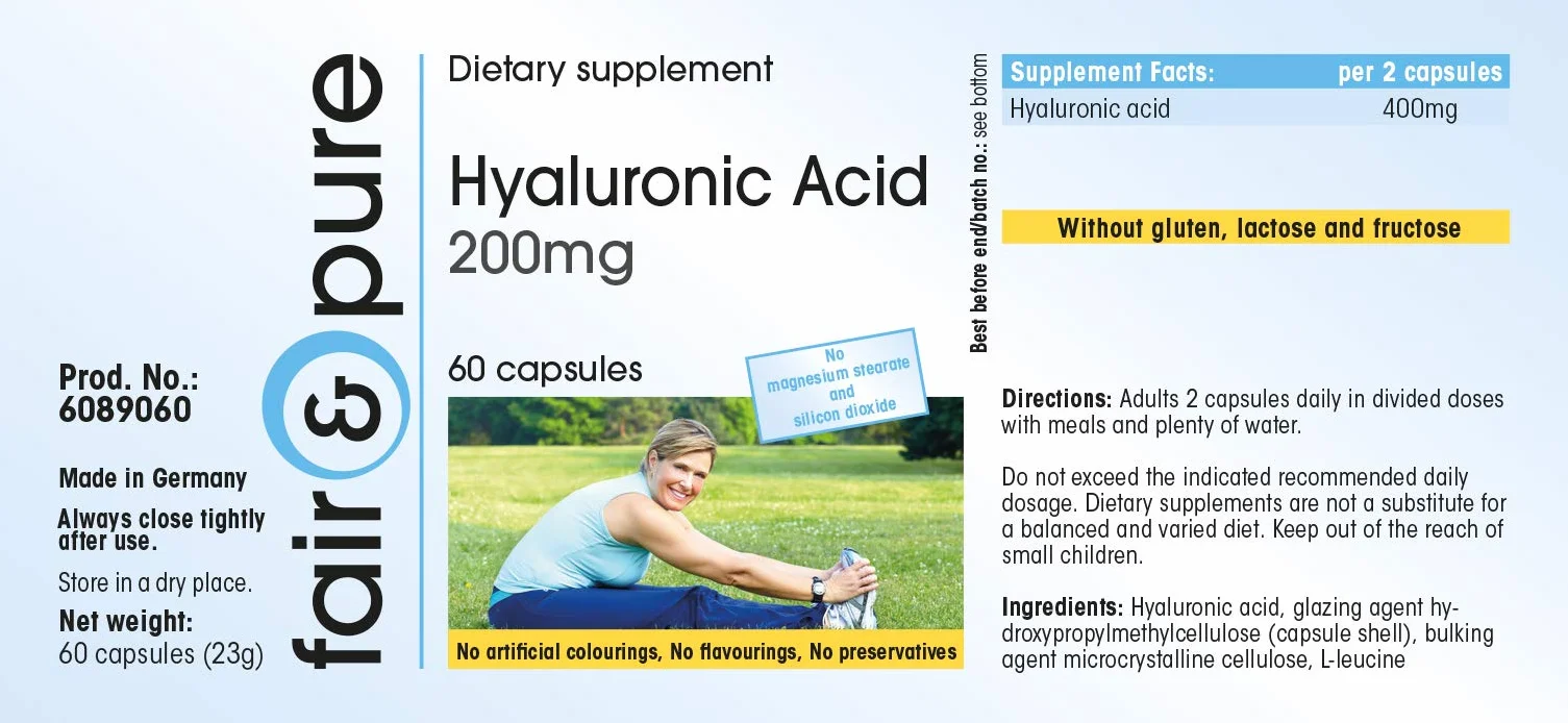 Fair & Pure Acido Ialuronico 200mg 60 Capsule Vegan