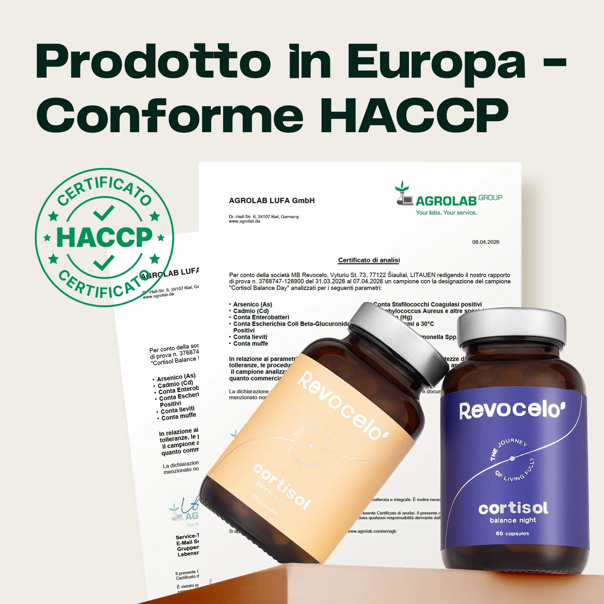 Regolazione del Cortisolo Giorno e Notte - Sistema a 2 fasi per resilienza e calma - Formula anti-stress con KSM-66® Ashwagandha, L-teanina e 6+ adattogeni – Testato in laboratorio,120 capsule, UE