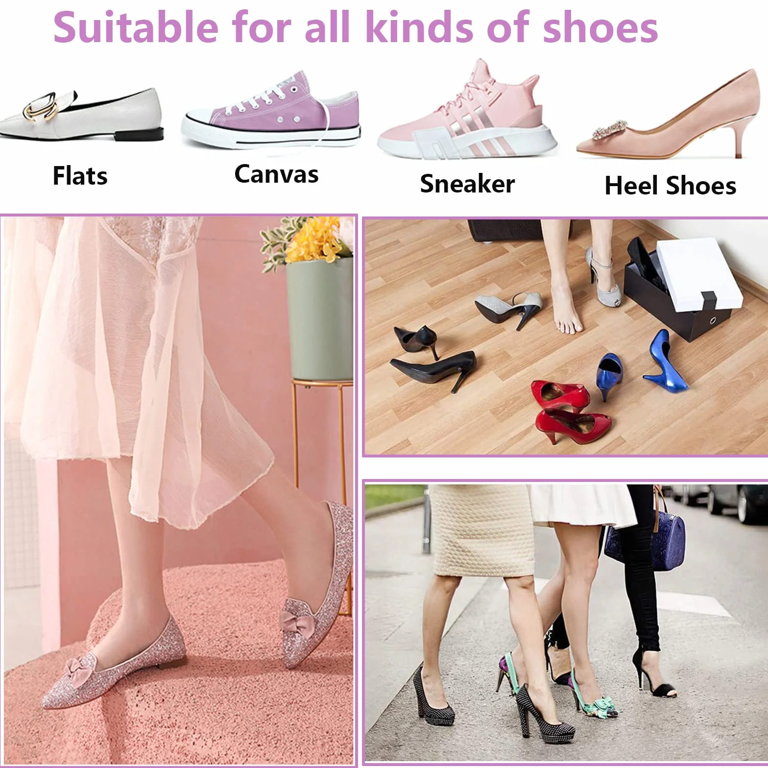 Cuscini per tallone Pad Heel, 8 paia comodi cuscinetti autoadesivi per scarpe, antiscivolo